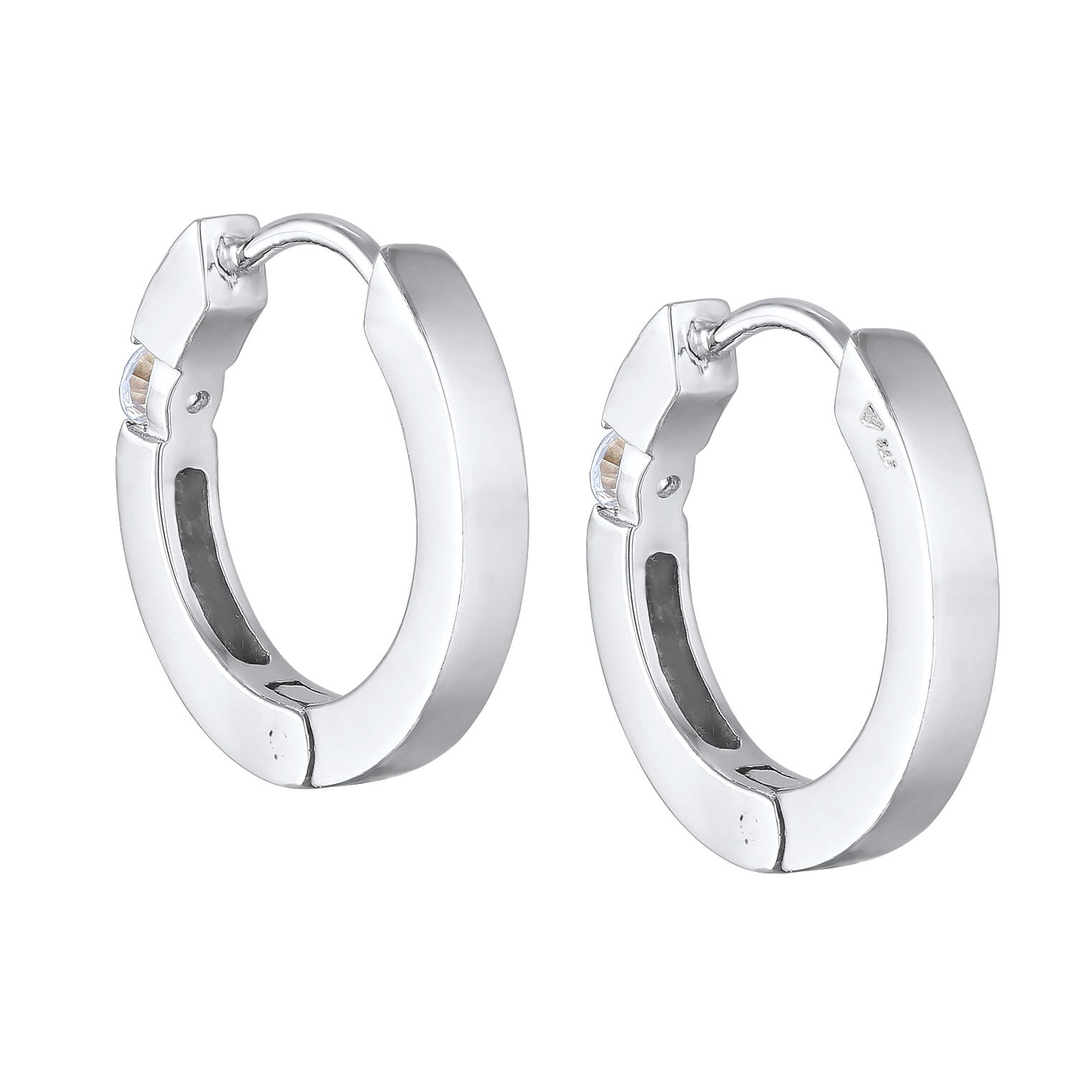 Silber - Elli DIAMONDS | Creolen | Diamant (Weiß, 0.22 ct.) | 925er Sterling Silber