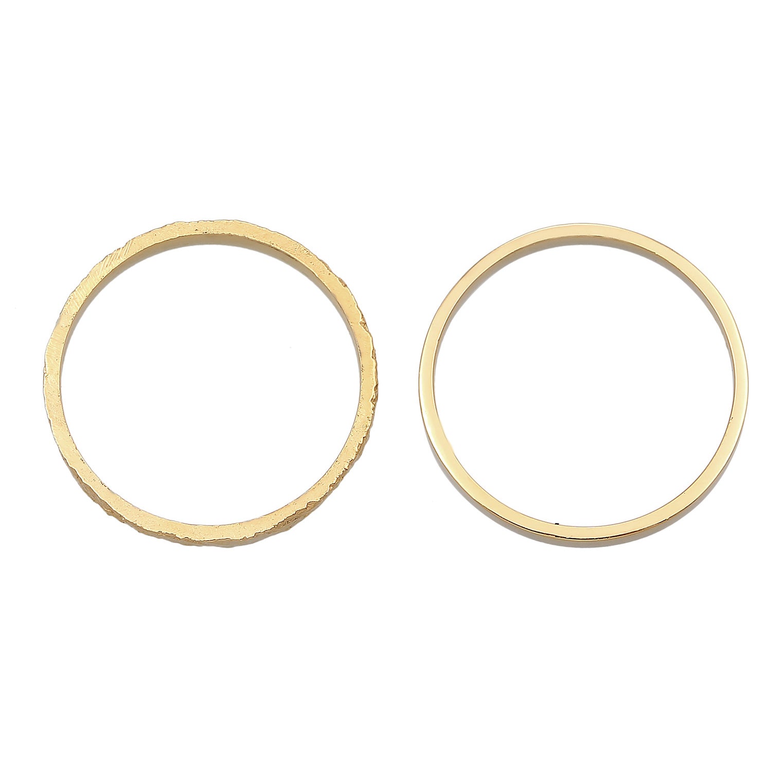 Gold - Elli PREMIUM | Bandring 2er Set | 925er Sterling Silber