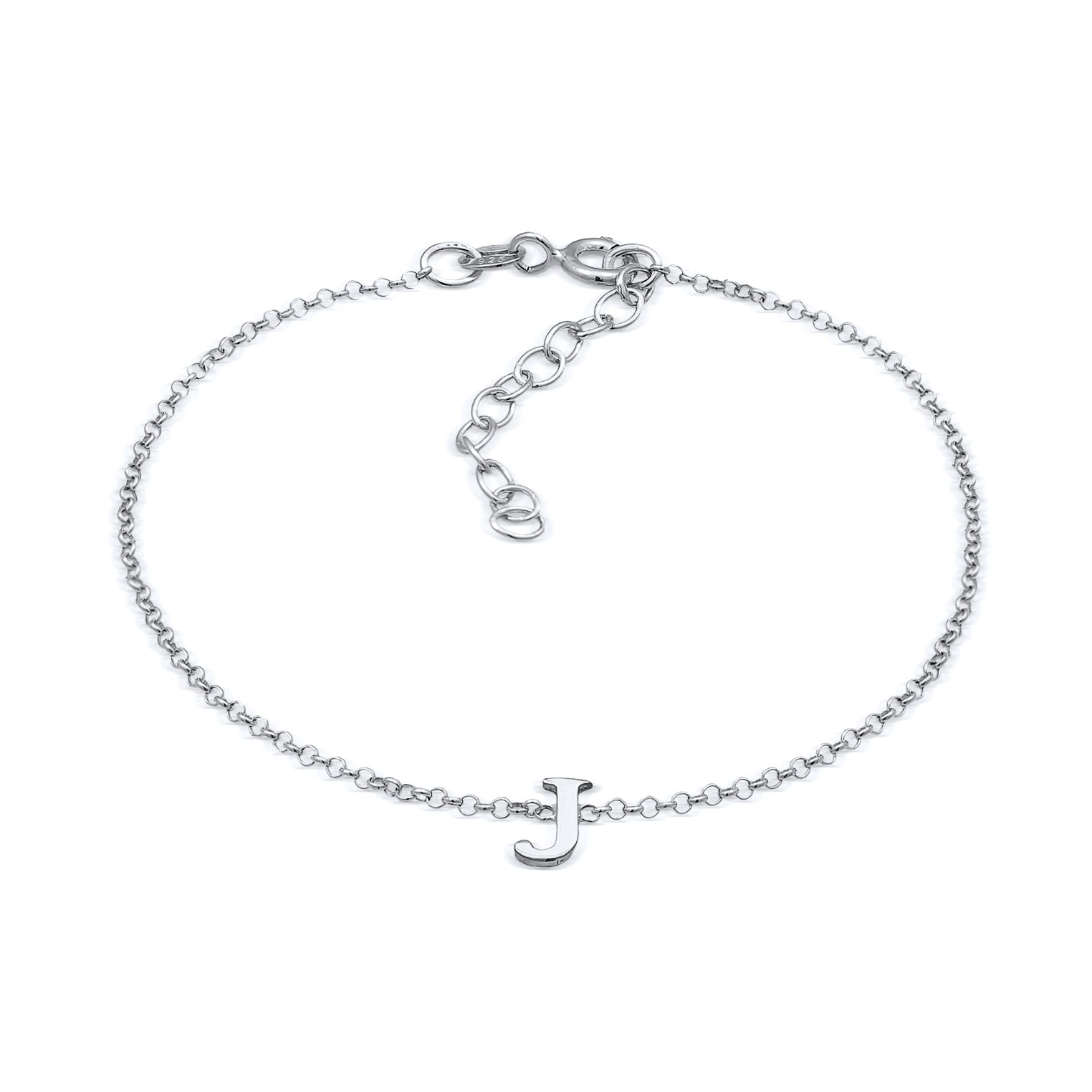 Silber - Elli | Armband Buchstabe J | 925er Sterling
