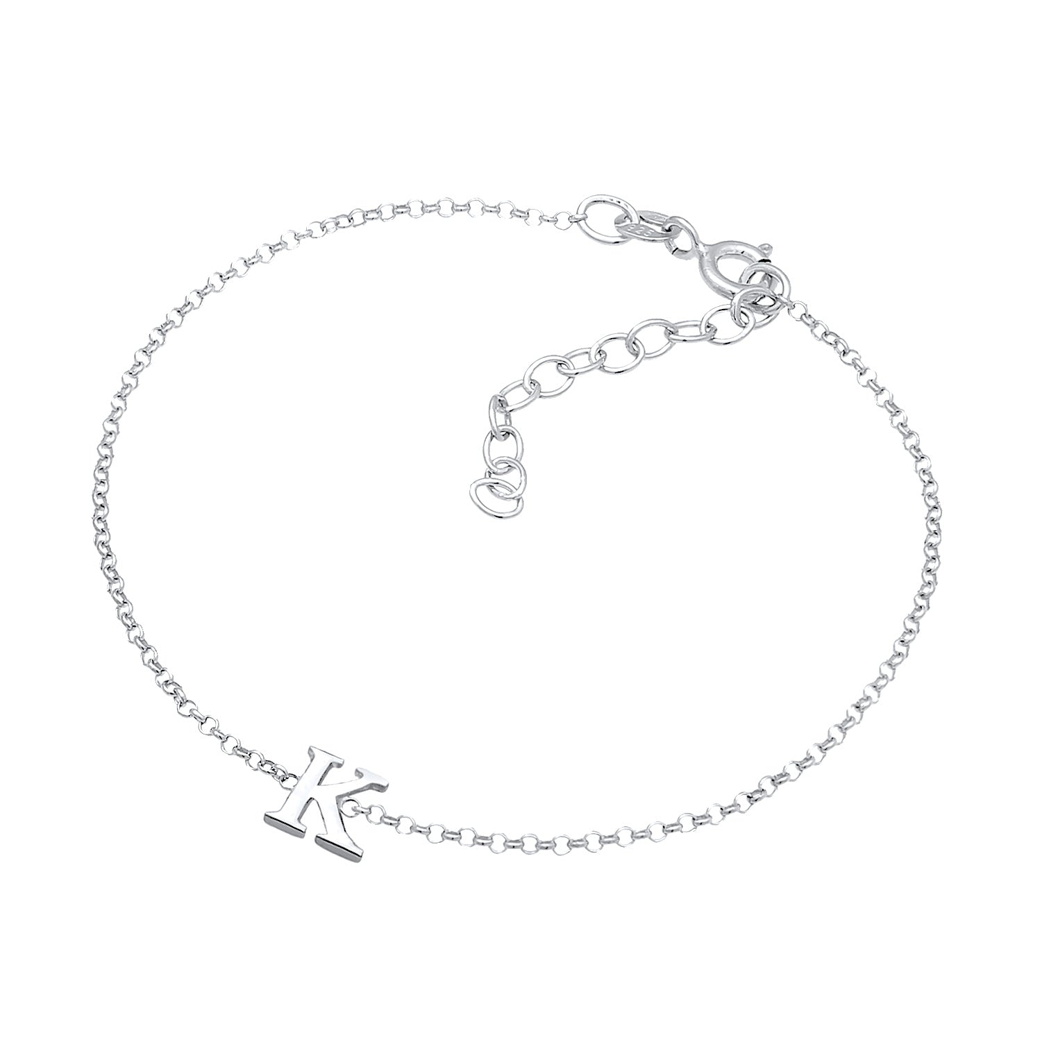 Silber - Elli | Armband Buchstabe K | 925er Sterling Silber