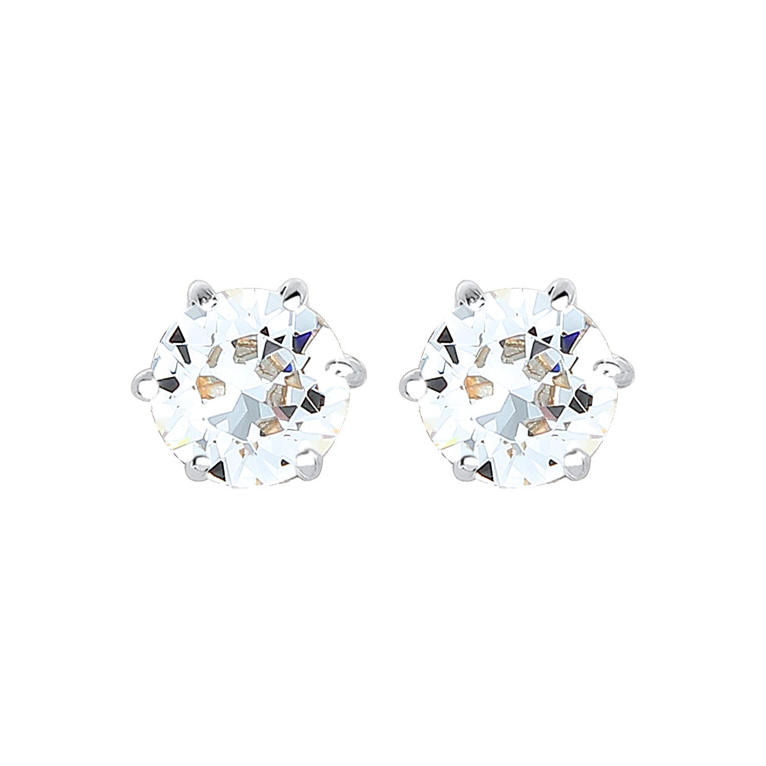 Silber - Elli | Ohrstecker Basic | Mit Kristallen von Swarovski® (Weiß) | 925er Sterling Silber