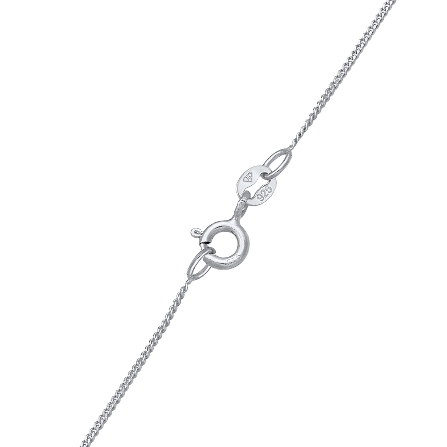 Silber - Elli | Halskette mit Smiling Face | 925er Sterling Silber Vergoldet