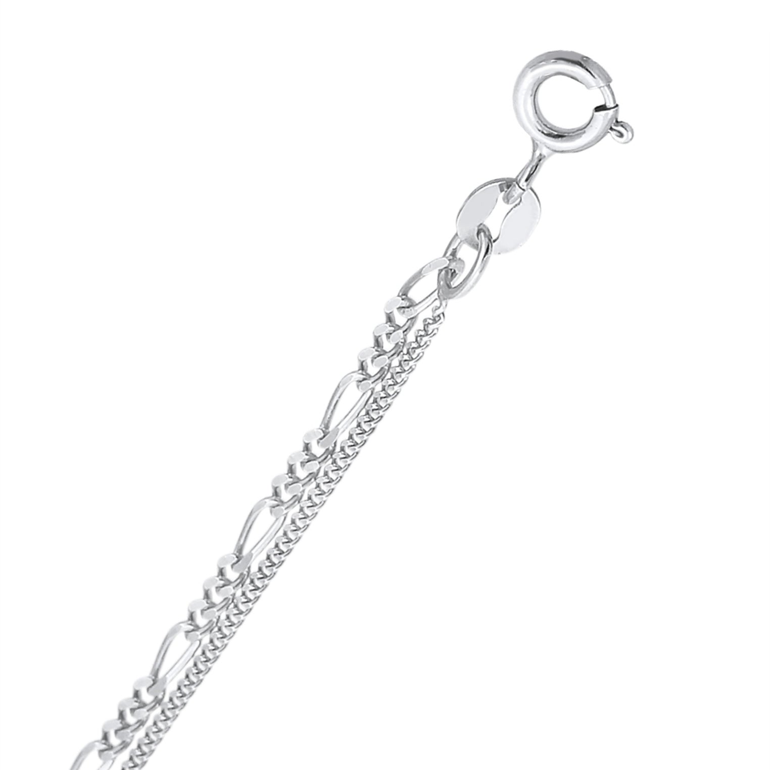 Silber - Elli | Layer-Halskette Herz | 925er Sterling Silber