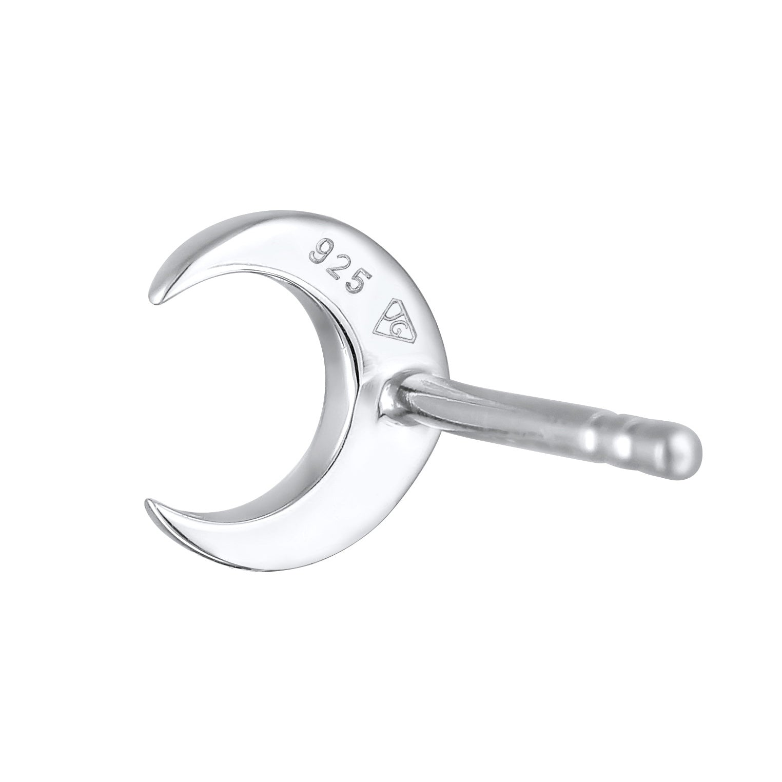 Silber - Elli | Ohrstecker Mond | 925er Sterling Silber