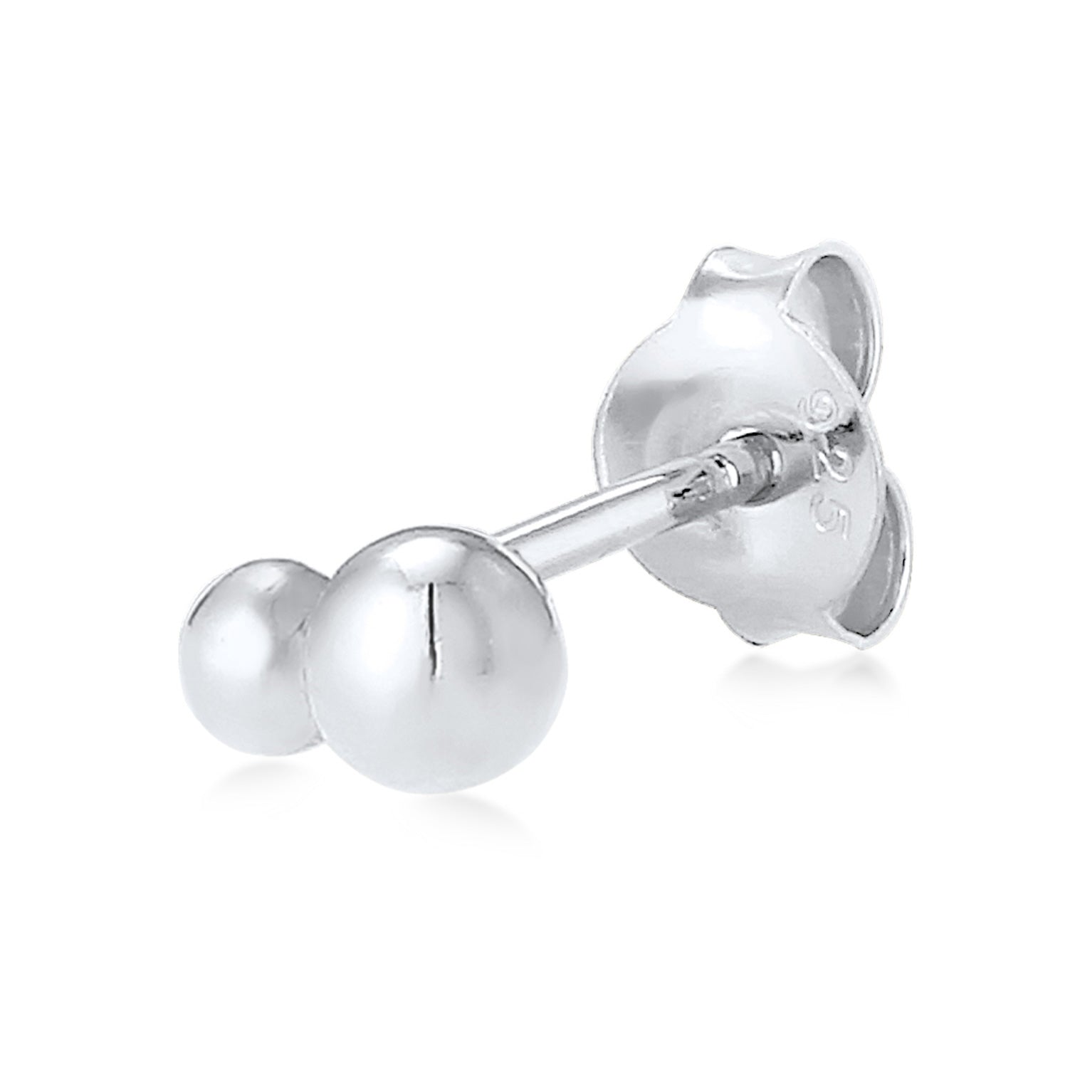 Silber - Elli | Ohrstecker Kugeln | 925er Sterling Silber