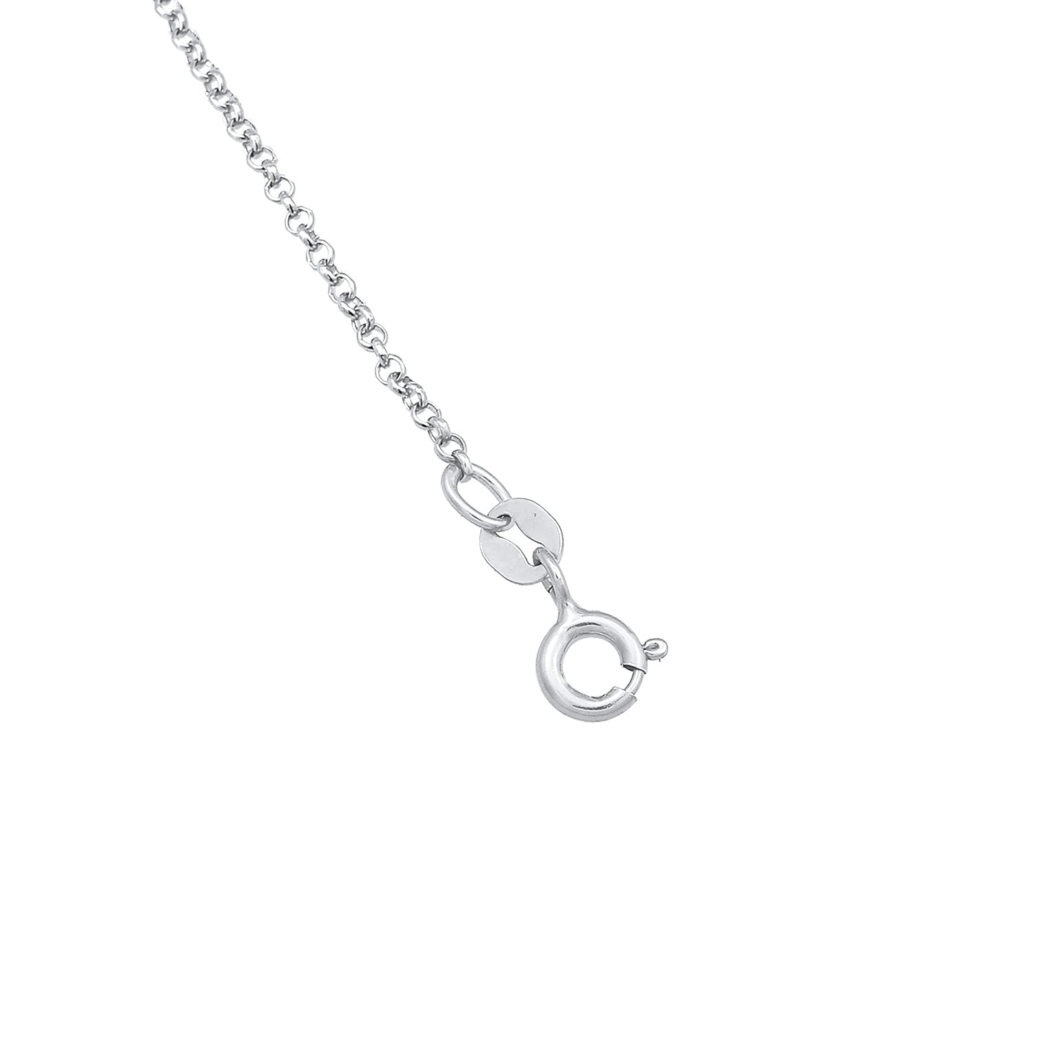 Silber - Elli | Fußkettchen Plättchen | Mit Kristallen von Swarovski® (Weiß) | 925er Sterling Silber