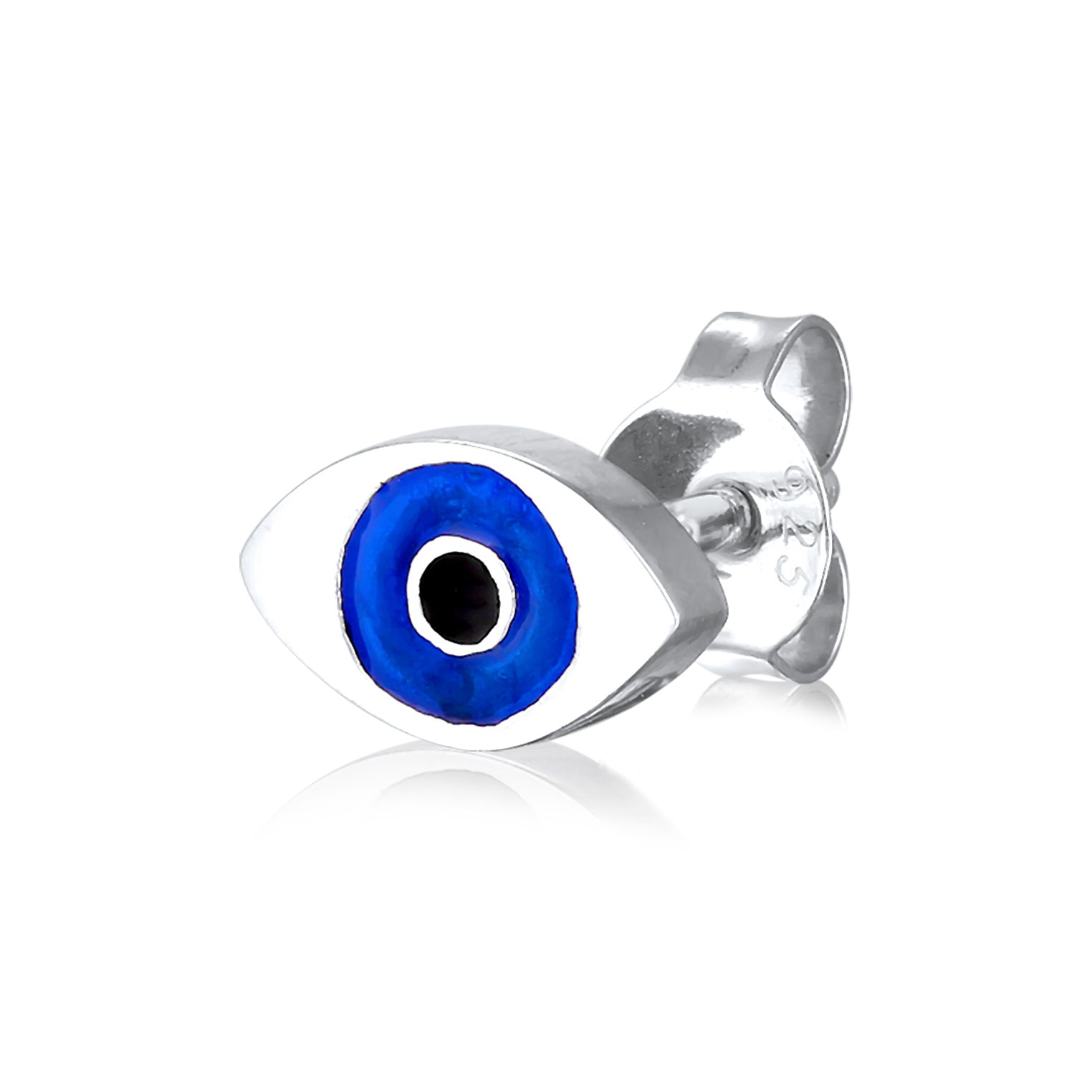 Silber - Elli | Ohrstecker Evil Eye | Emaille | 925er Sterling Silber