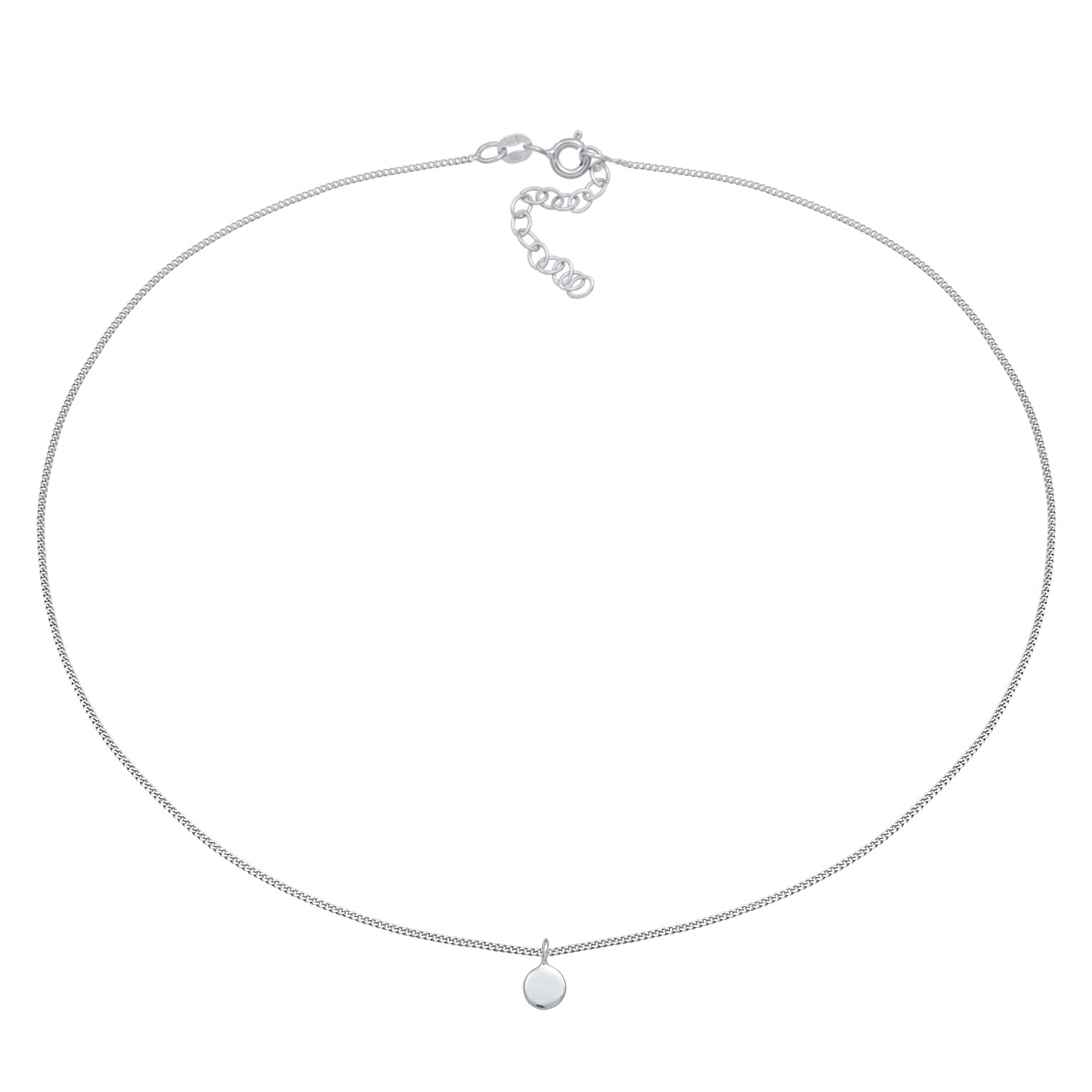 Silber - Elli | Choker-Halskette Plättchen | 925er Sterling Silber