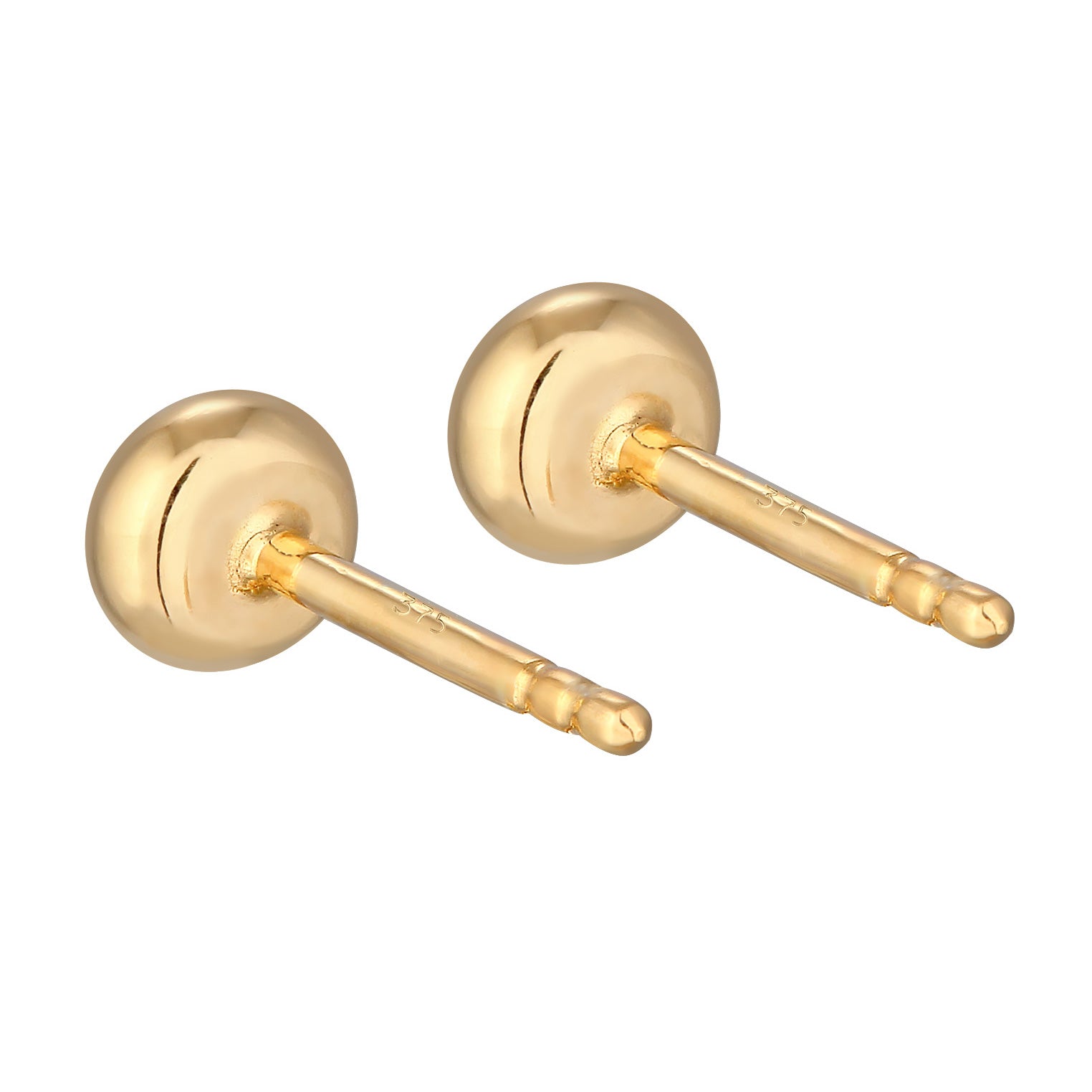 Gold - Elli PREMIUM | Ohrstecker Solitär | Quarz (Rosa) | 375er Gelbgoold