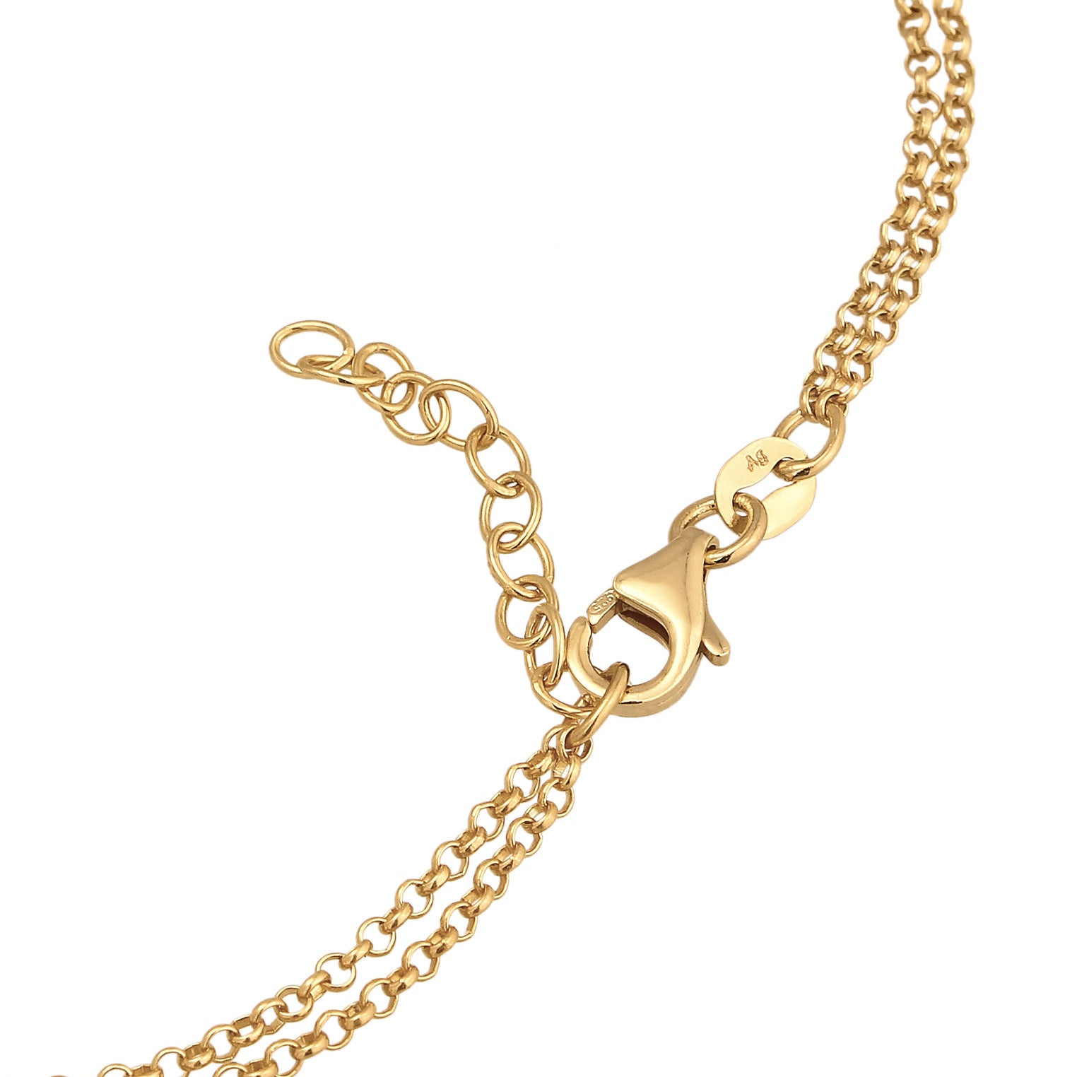 Gold - Elli | Fußkettchen Herz Unendlichkeit | 925er Sterling Silber