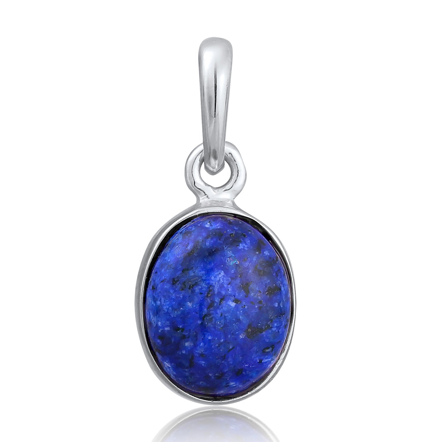 Silber - Elli | Anhänger Oval | Lapiz Lazuli (Blau) | 925er Sterling Silber