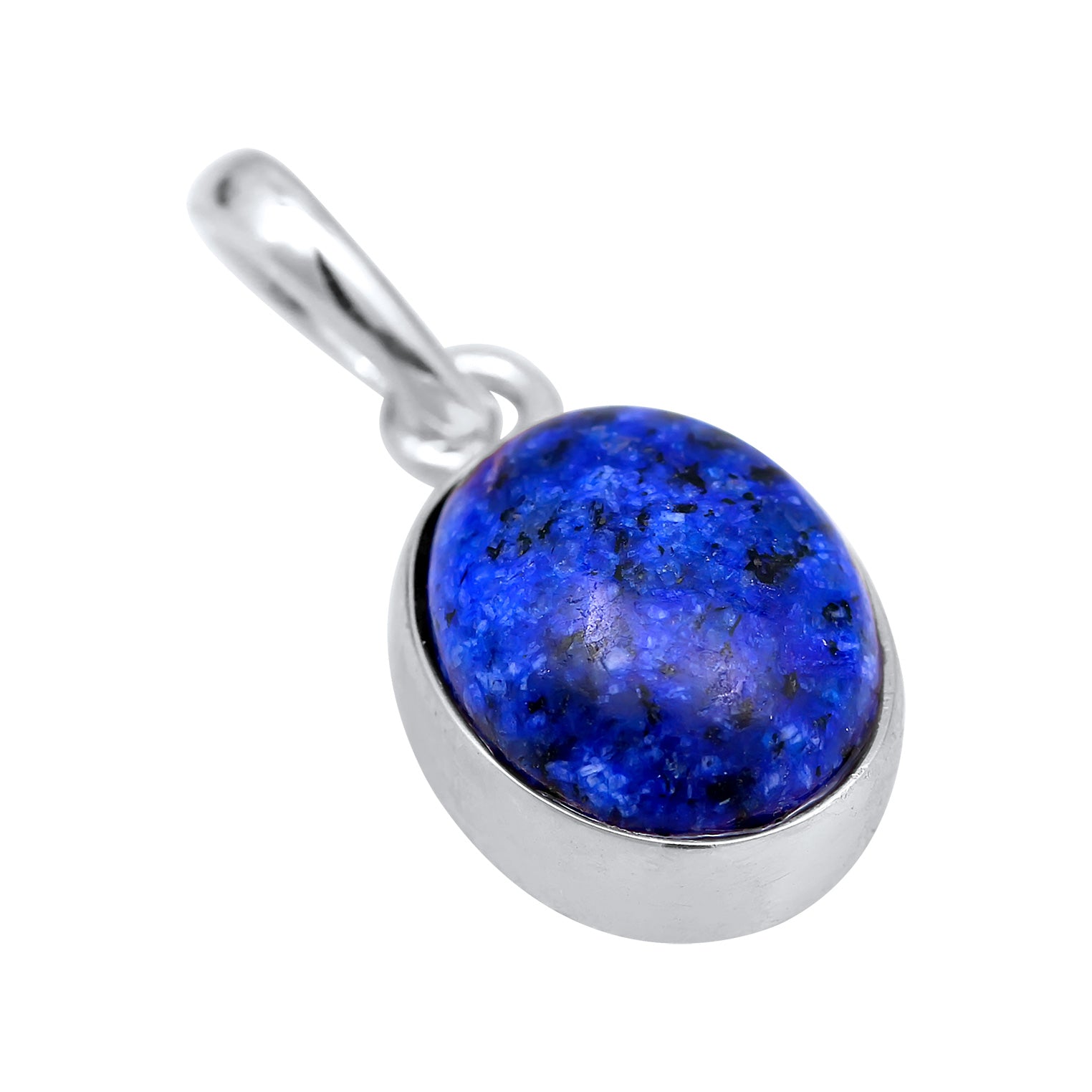 Silber - Elli | Anhänger Oval | Lapiz Lazuli (Blau) | 925er Sterling Silber