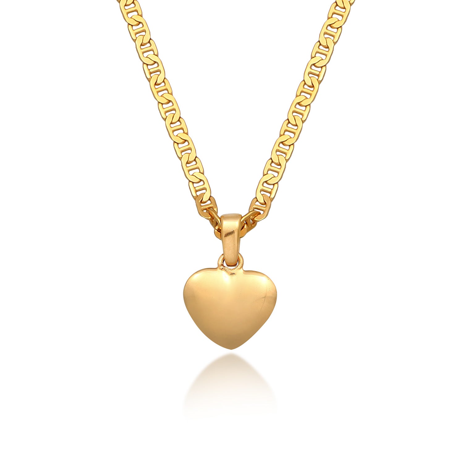 Gold - Elli | Halskette Herz | 925er Sterling Silber Vergoldet