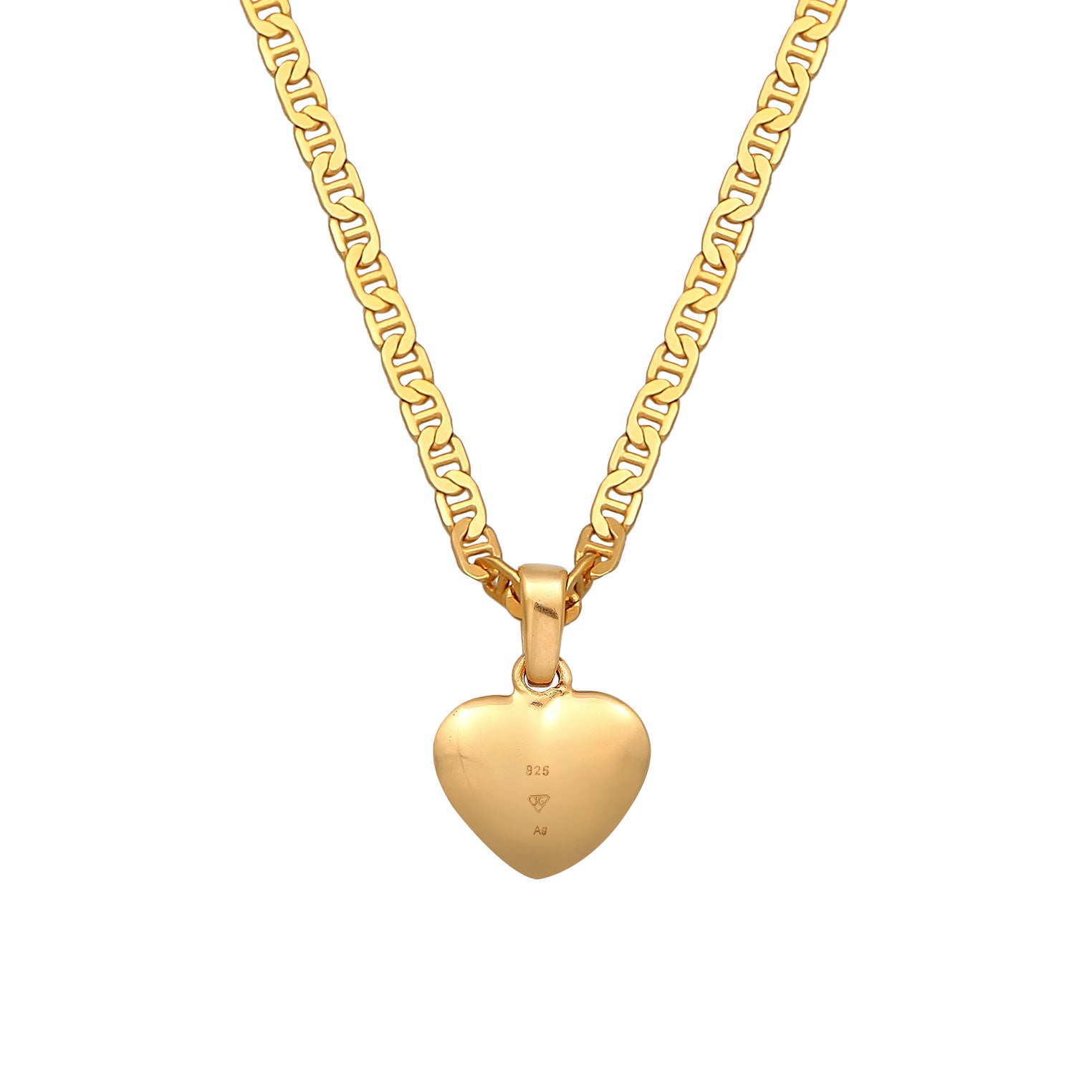 Gold - Elli | Halskette Herz | 925er Sterling Silber Vergoldet