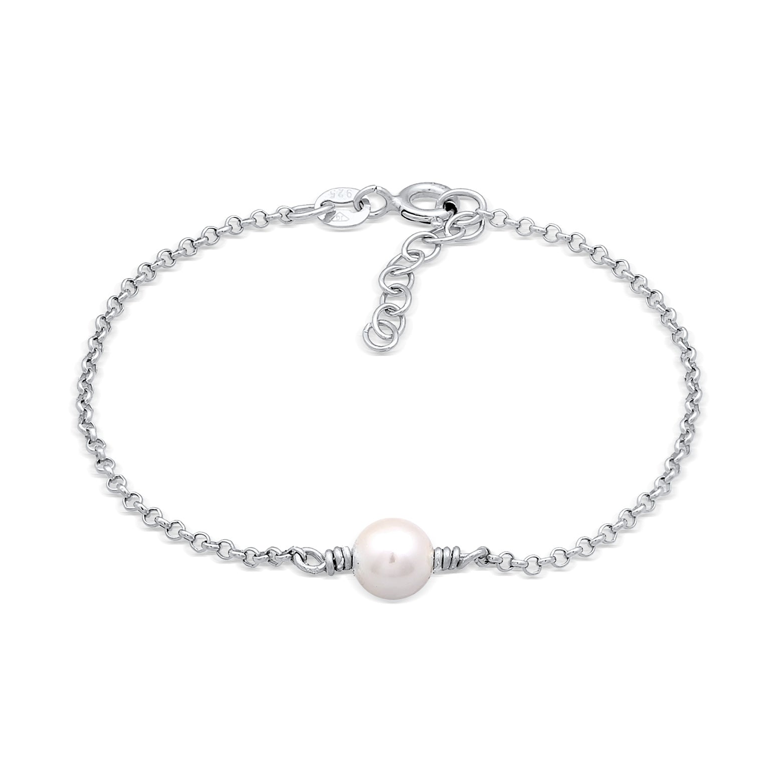 Silber - Elli | Armband Perle | Muschelkernperle | 925er Sterling Silber