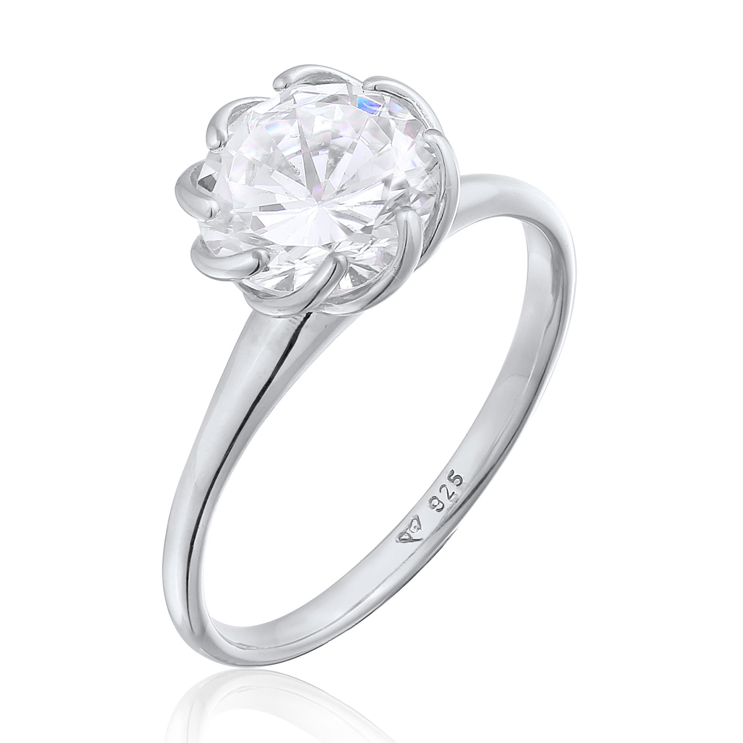 Jewelry Engagement Elli Zirconia solitaire – | ring (White)