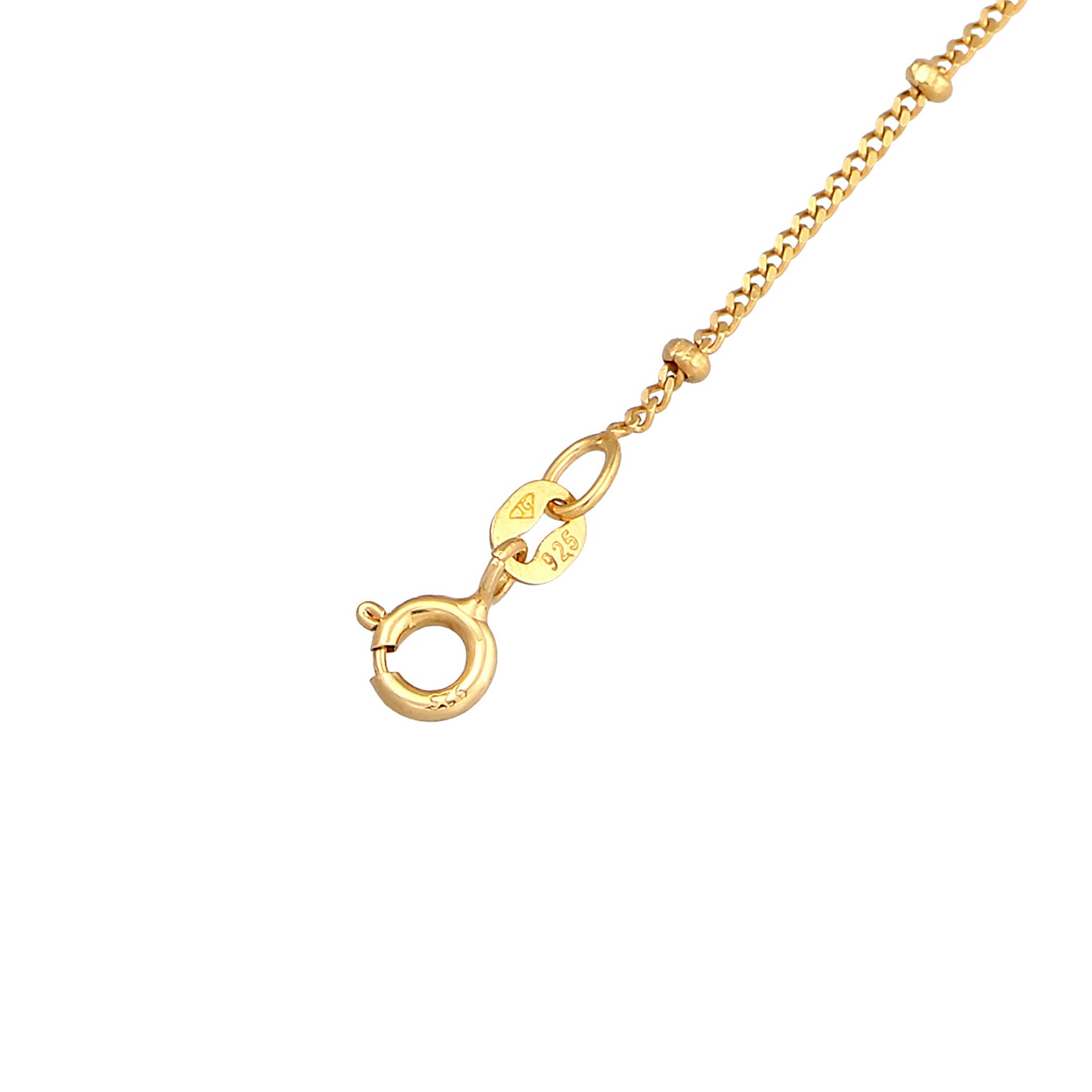Gold - Elli | Kugel-Halskette Herz | Emaille | 925er Sterling Silber Vergoldet