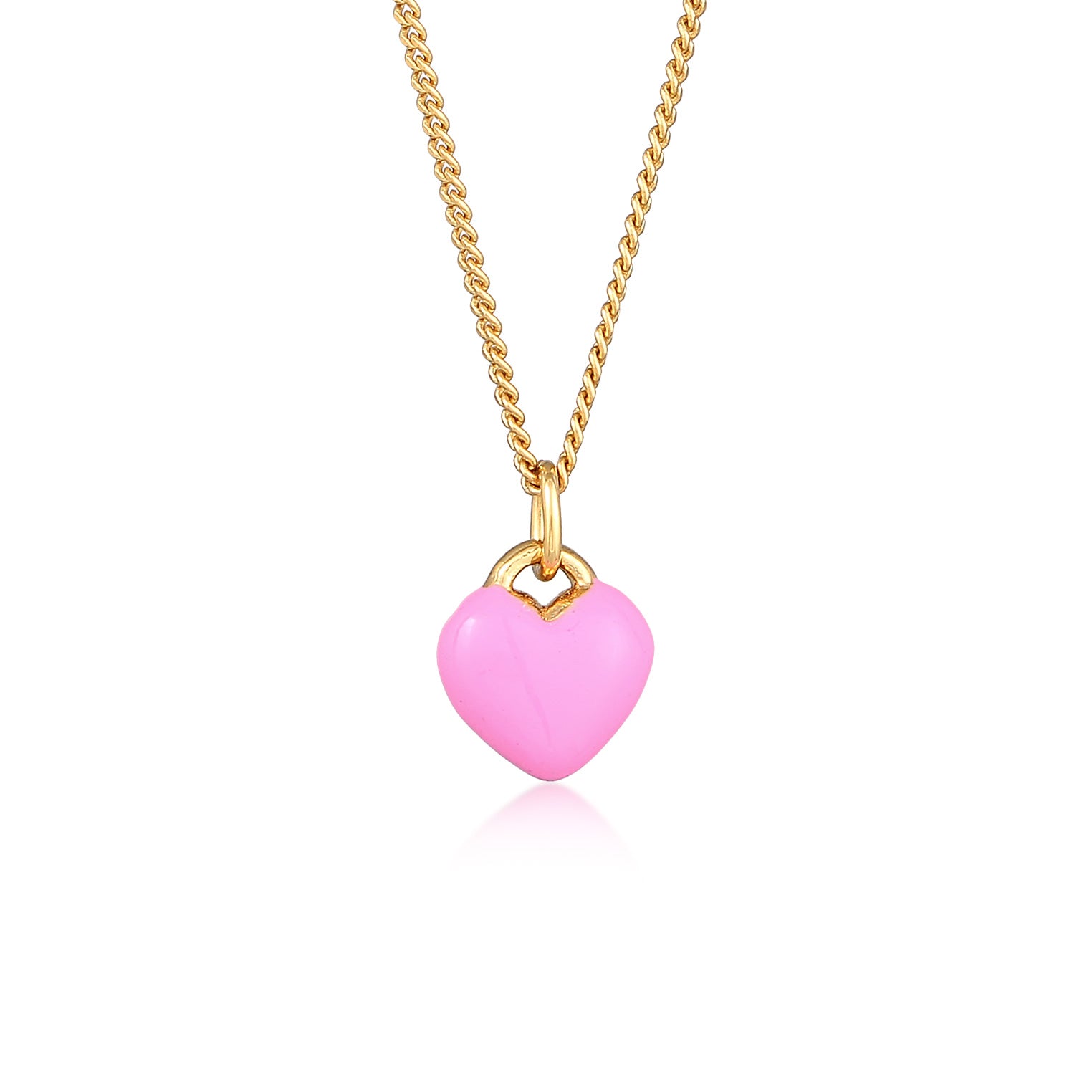 Gold - Elli | Halskette Herz | Emaille | 925er Sterling Silber Vergoldet