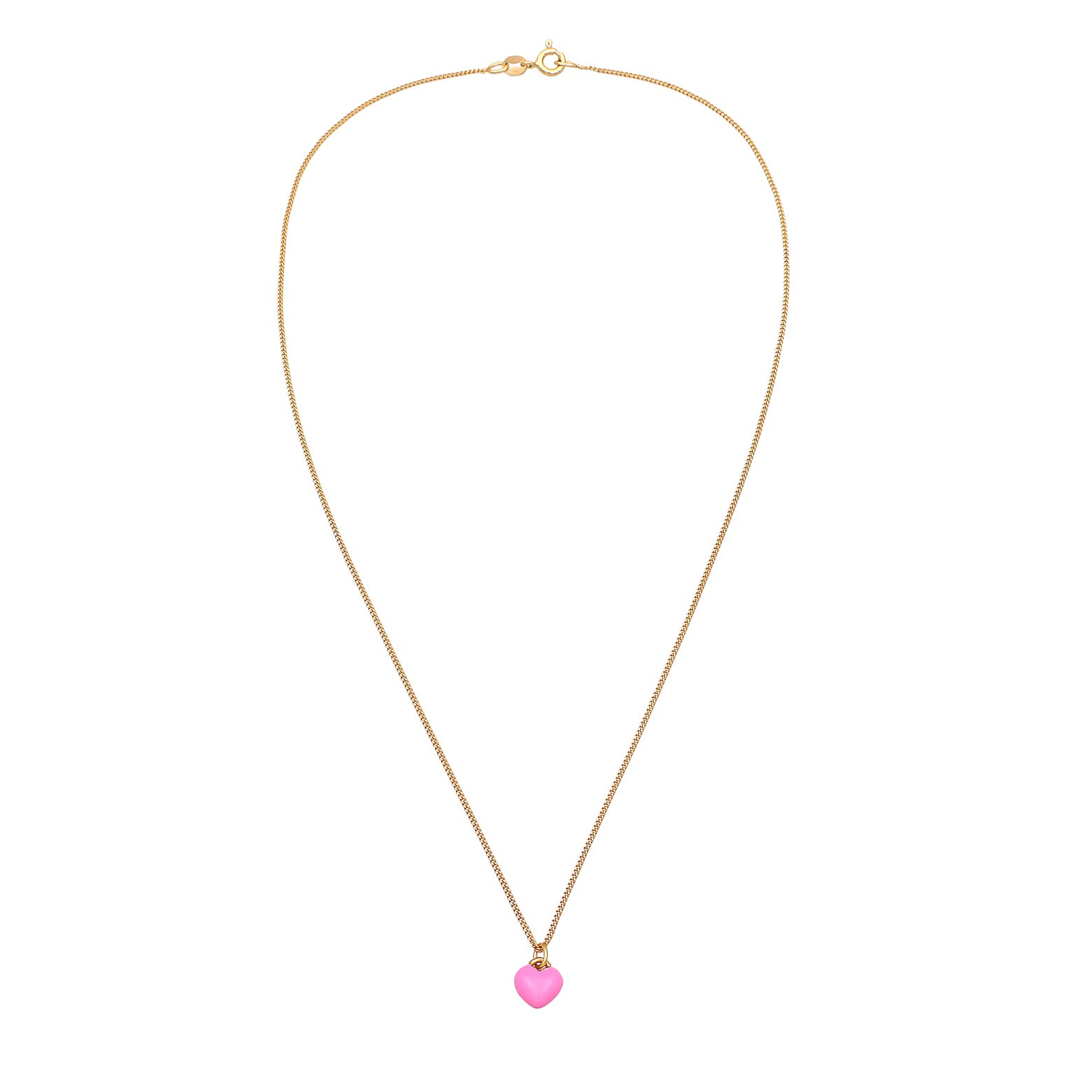 Gold - Elli | Halskette Herz | Emaille | 925er Sterling Silber Vergoldet
