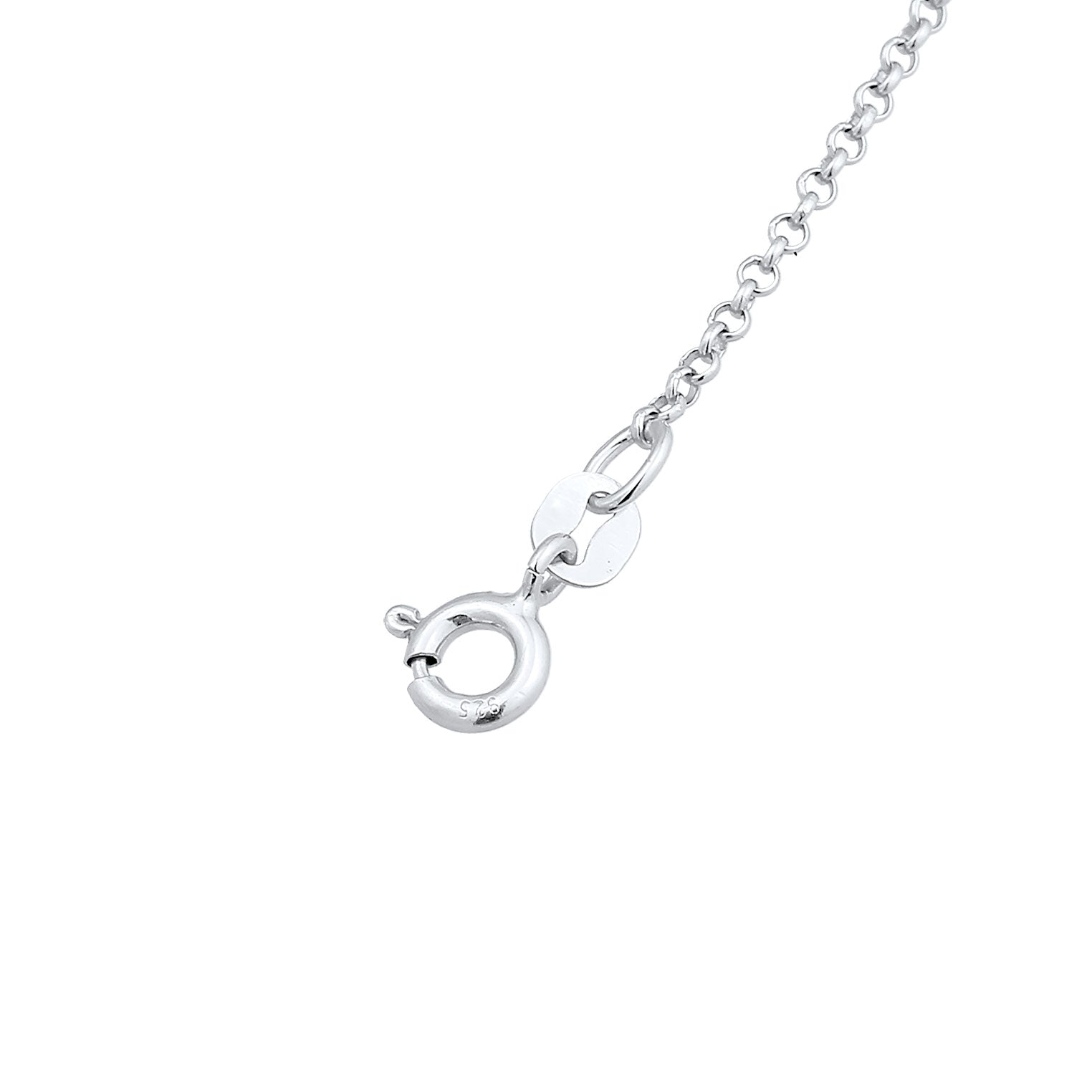 Silber - Elli | Armband Mond Stern | Kristall (Weiß) | 925er Sterling Silber Vergoldet