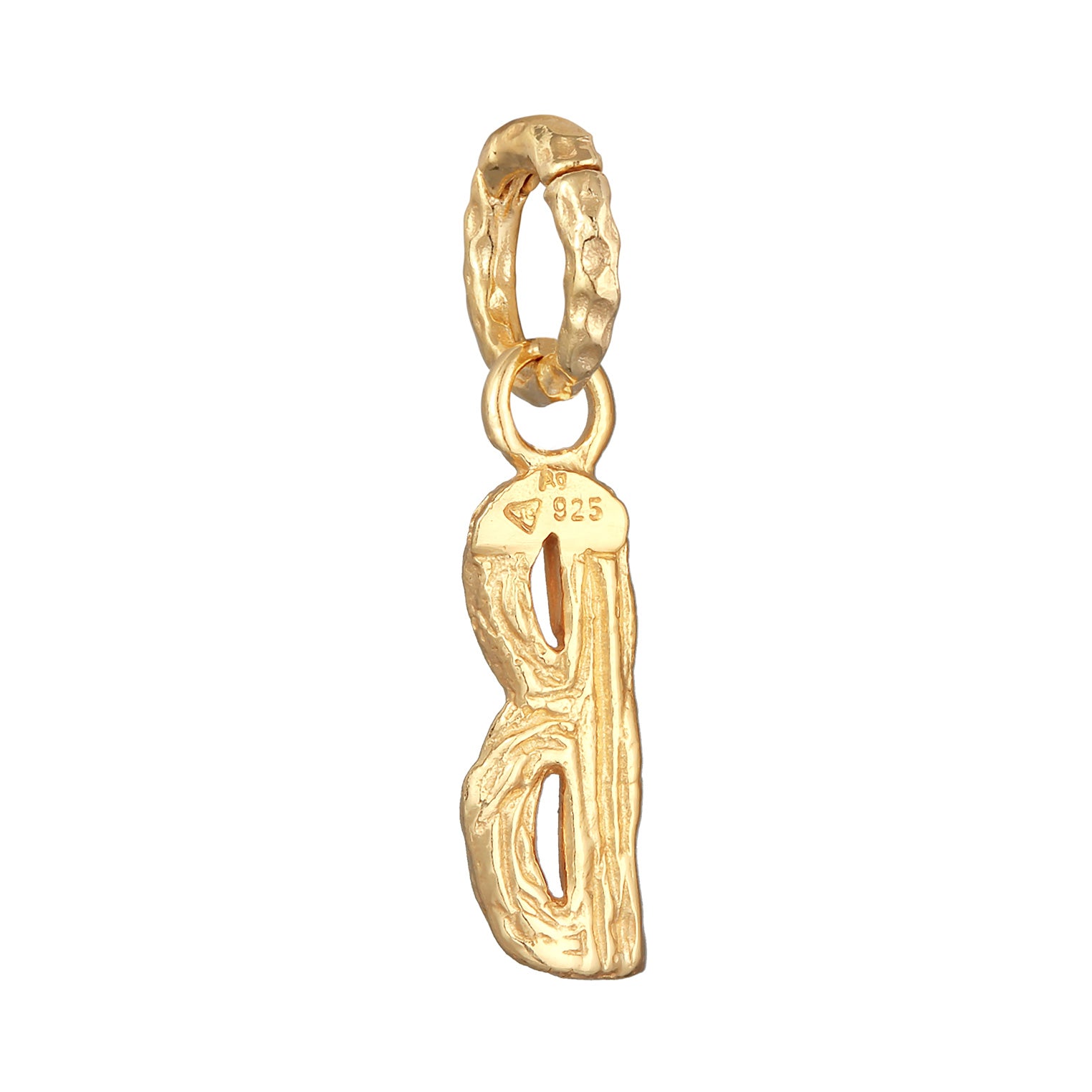Gold - Elli | Anhänger B Organic | 925er Sterling Silber Vergoldet
