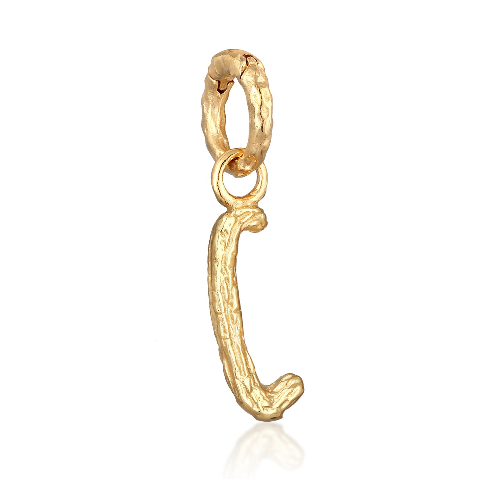 Gold - Elli | Anhänger C Organic | 925er Sterling Silber Vergoldet