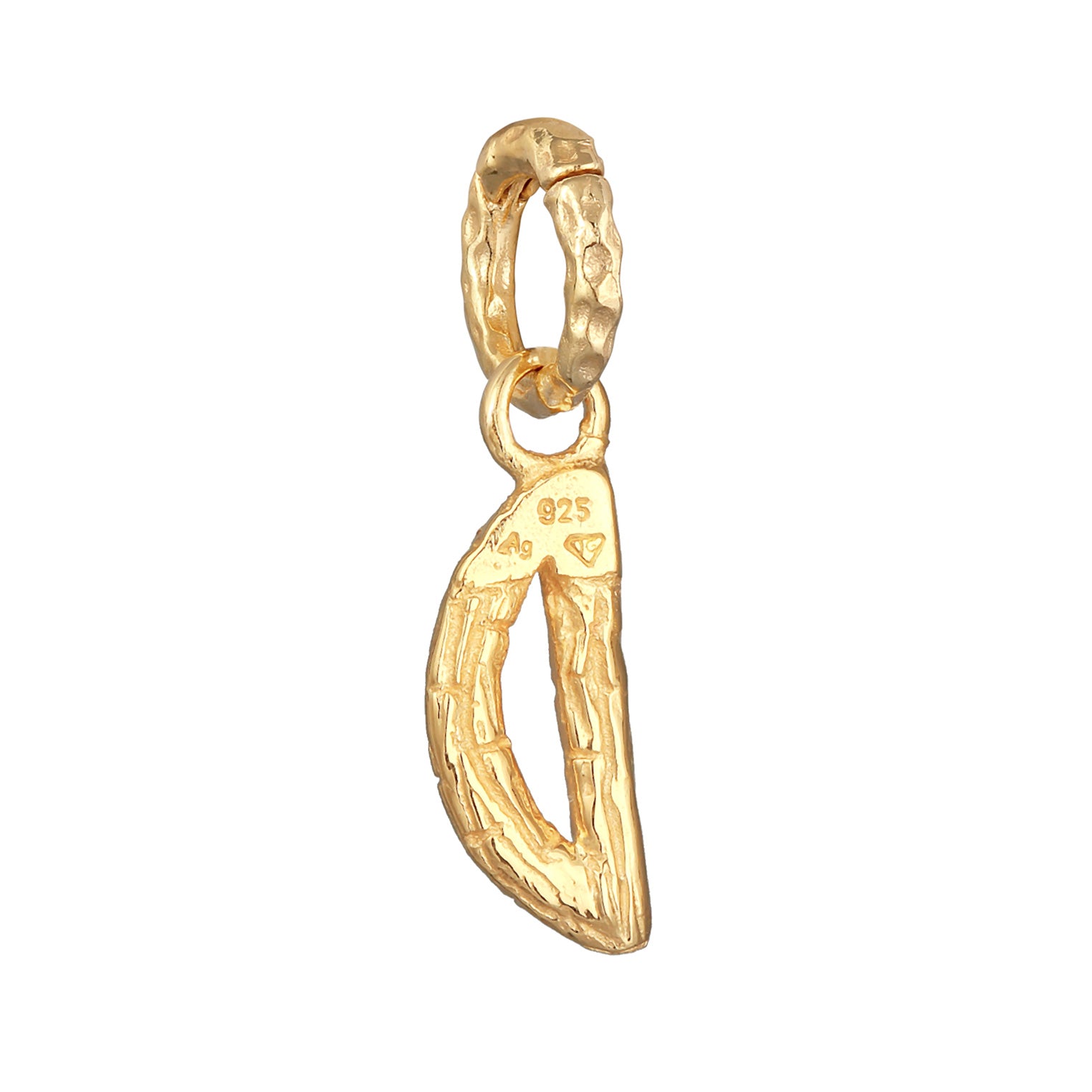 Gold - Elli | Anhänger D Organic | 925er Sterling Silber Vergoldet