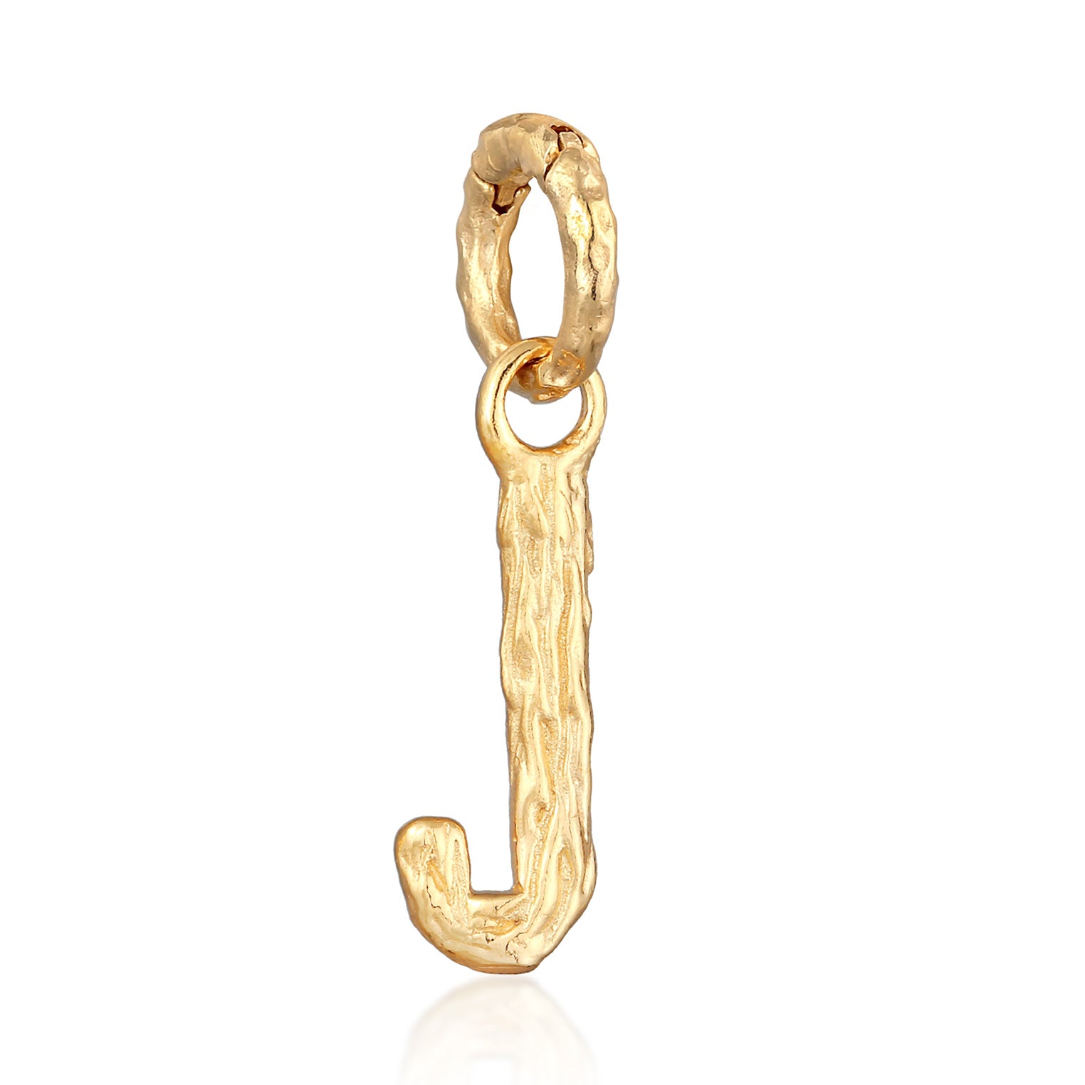 Gold - Elli | Anhänger J Organic | 925er Sterling Silber Vergoldet
