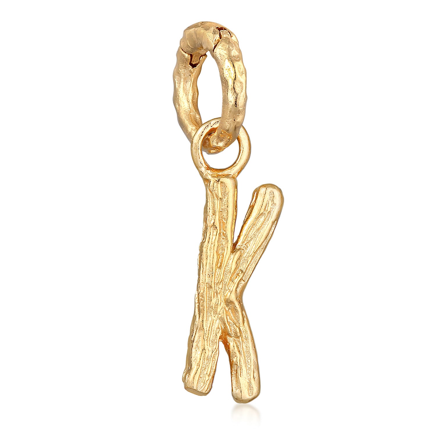 Gold - Elli | Anhänger K Organic | 925er Sterling Silber