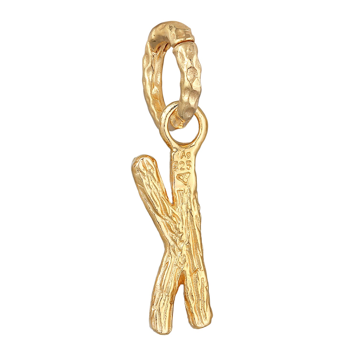 Gold - Elli | Anhänger K Organic | 925er Sterling Silber