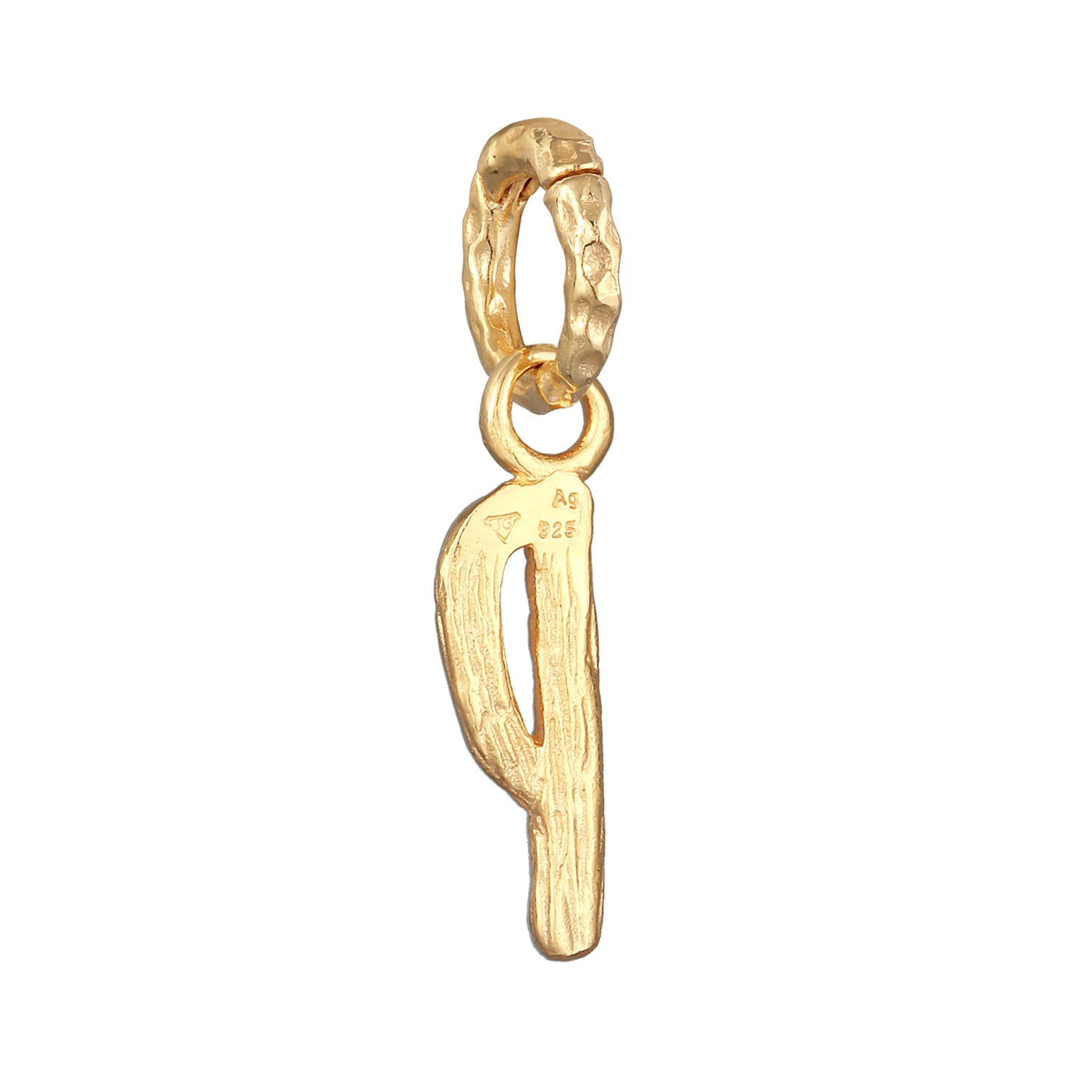 Gold - Elli | Anhänger P Organic | 925er Sterling Silber Vergoldet