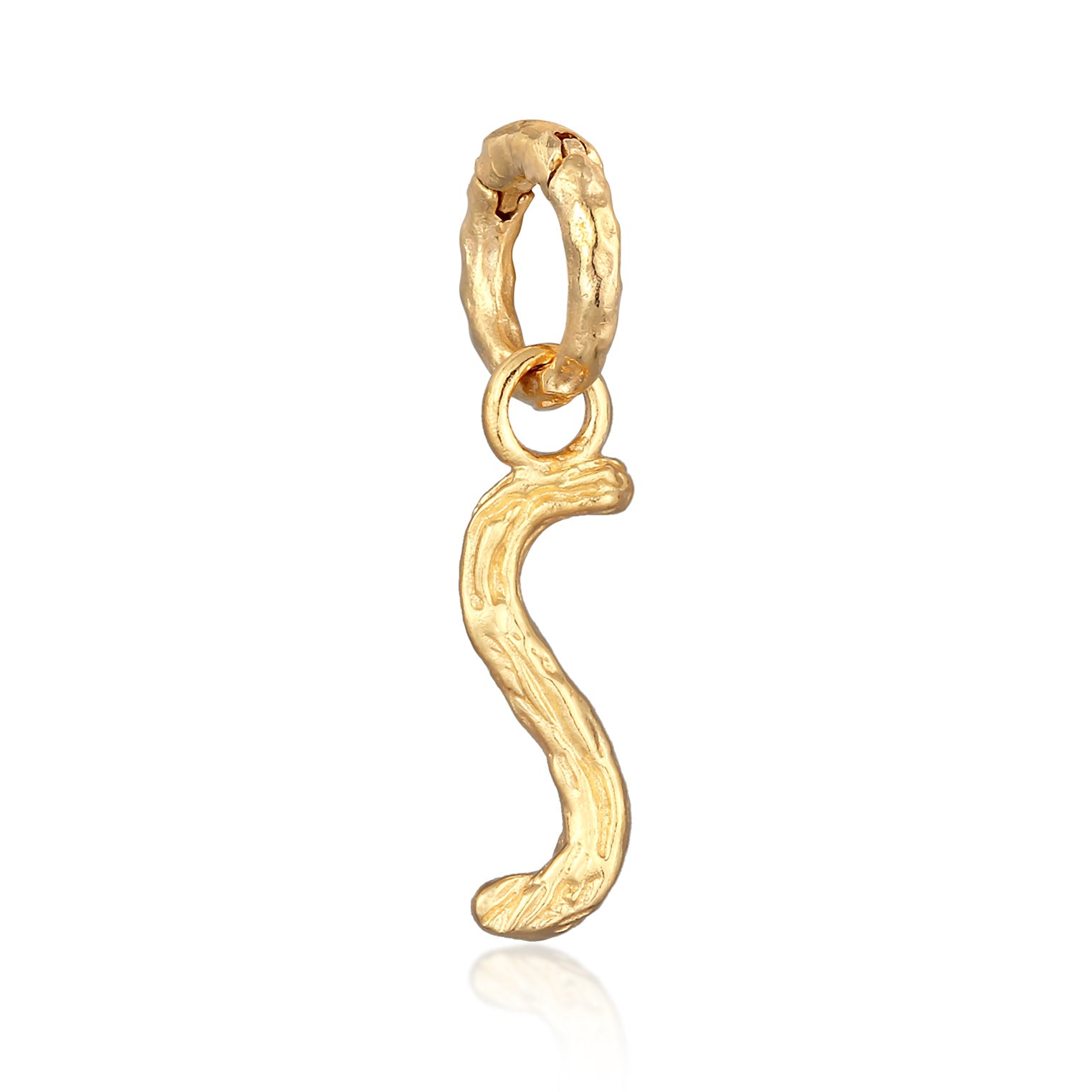 Gold - Elli | Anhänger S Organic | 925er Sterling Silber Vergoldet