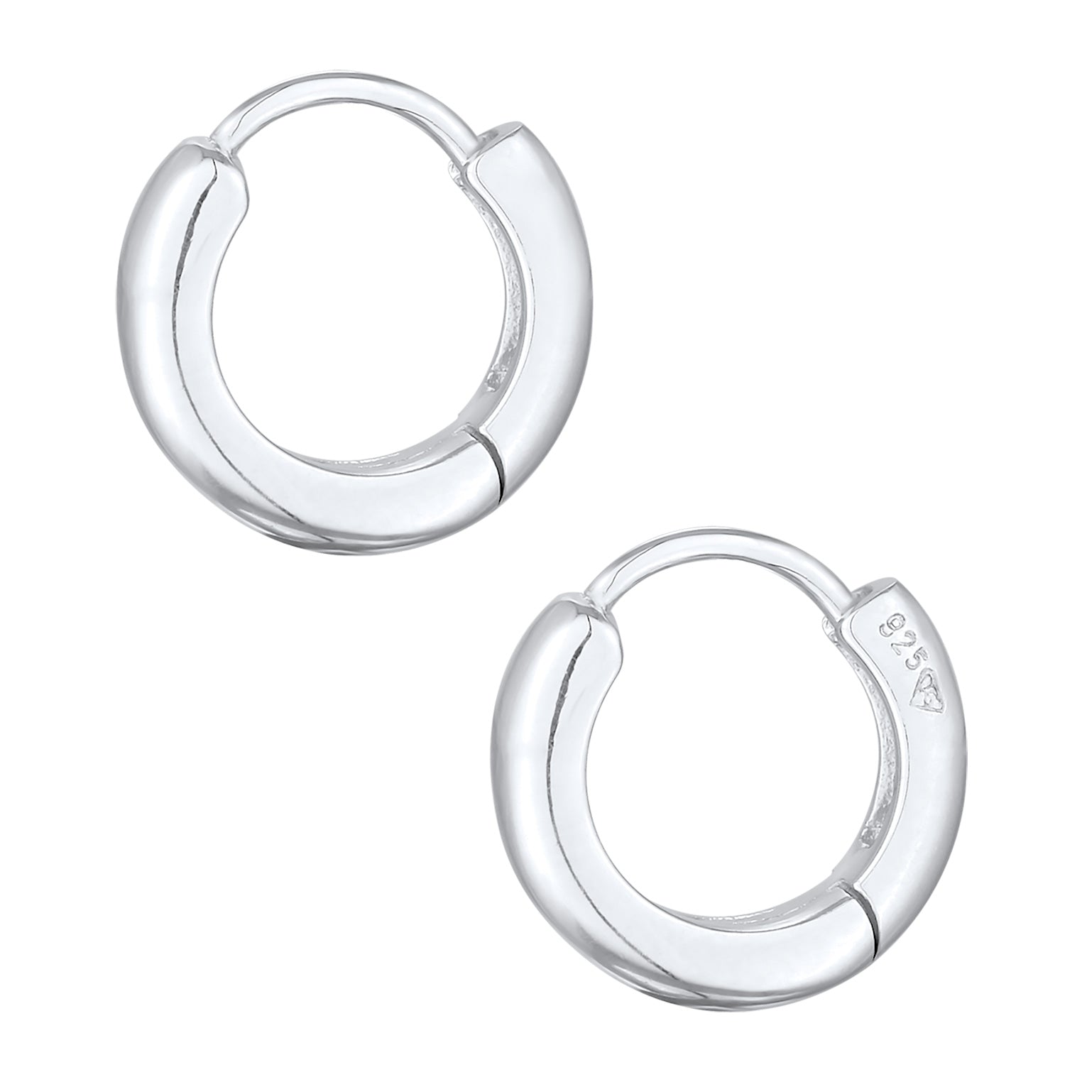 Silber - Elli | Creolen Scharnier Basic | 925er Sterling Silber