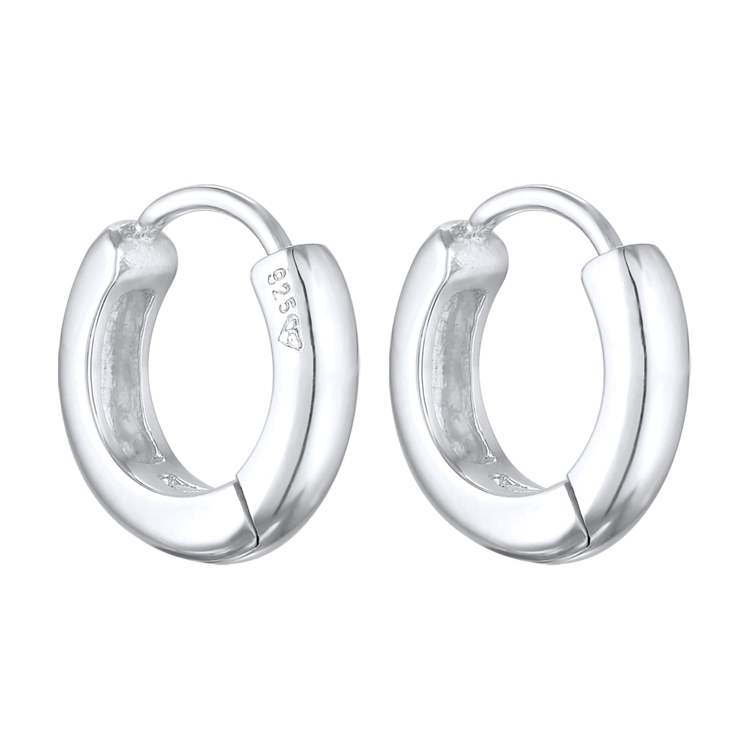 Silber - Elli | Creolen Scharnier Basic | 925er Sterling Silber