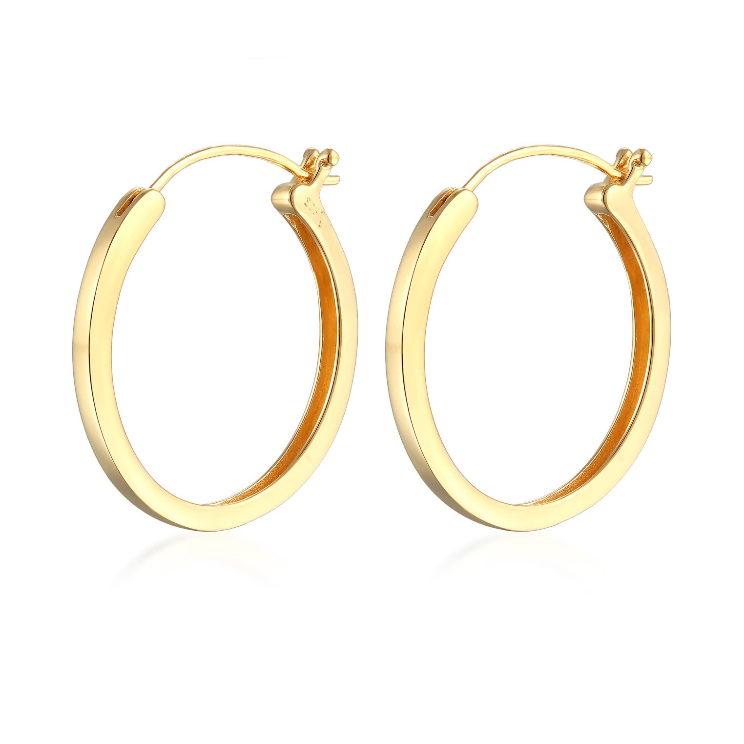 Gold - Elli PREMIUM | Creolen Klassisch | 585er Gelbgold