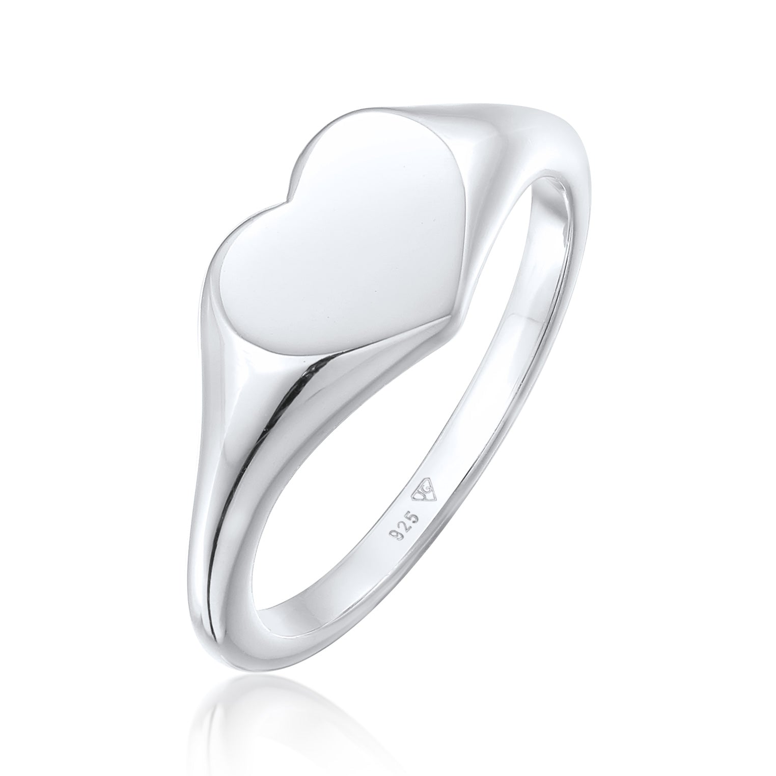 Silber - Elli | Siegelring Herz | 925er Sterling Silber