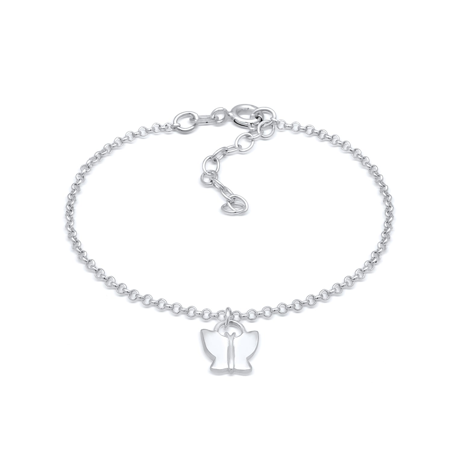 Silber - Elli | Armband Schmetterling Anhänger | 925er Sterling Silber