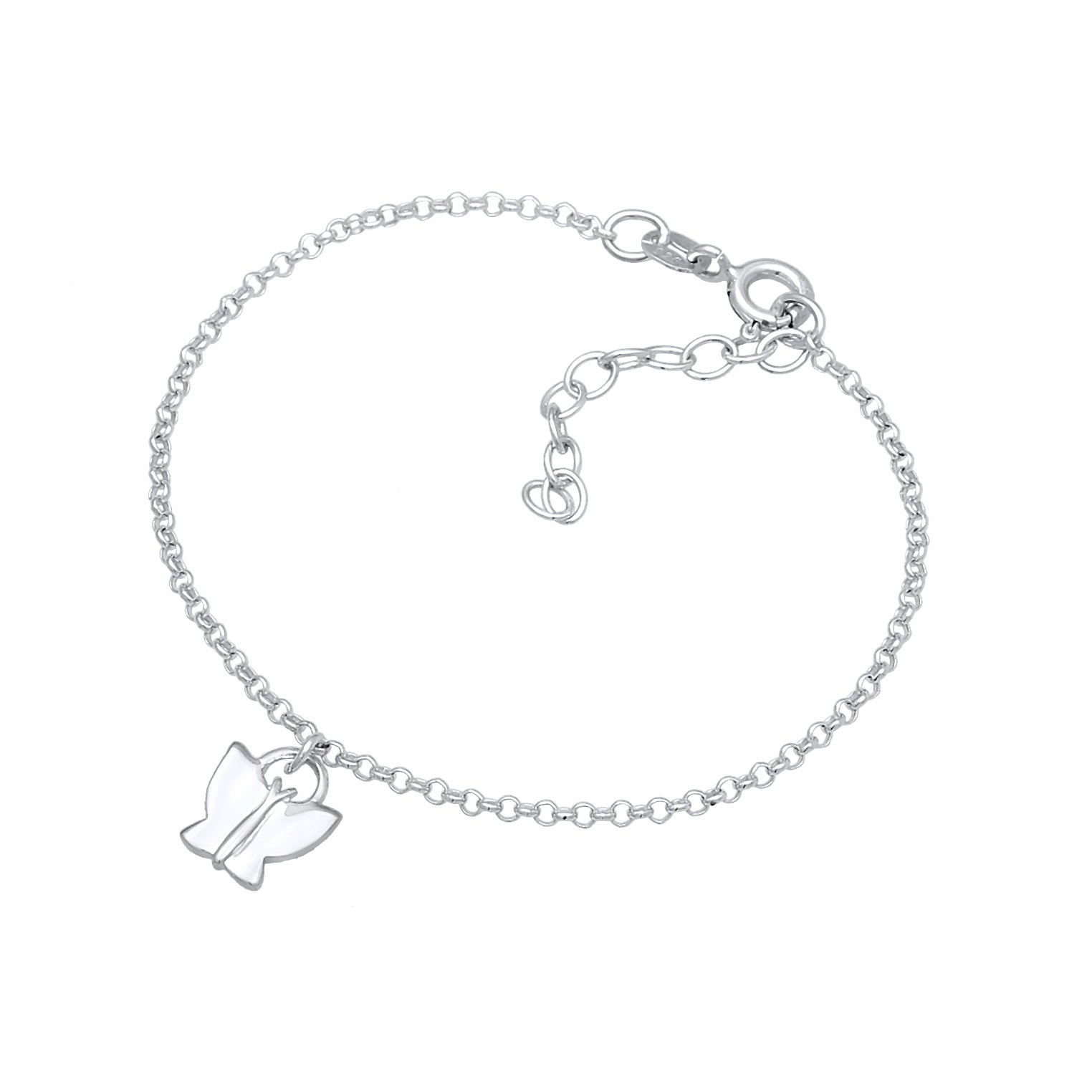 Silber - Elli | Armband Schmetterling Anhänger | 925er Sterling Silber