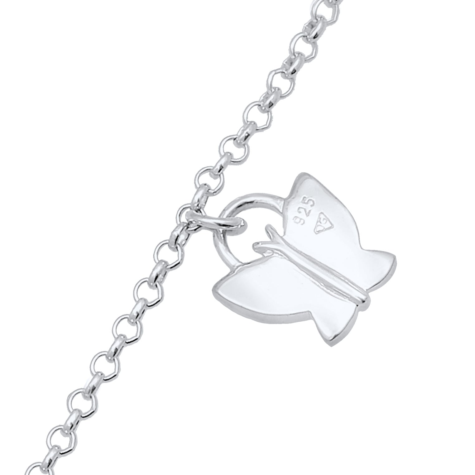 Silber - Elli | Armband Schmetterling Anhänger | 925er Sterling Silber