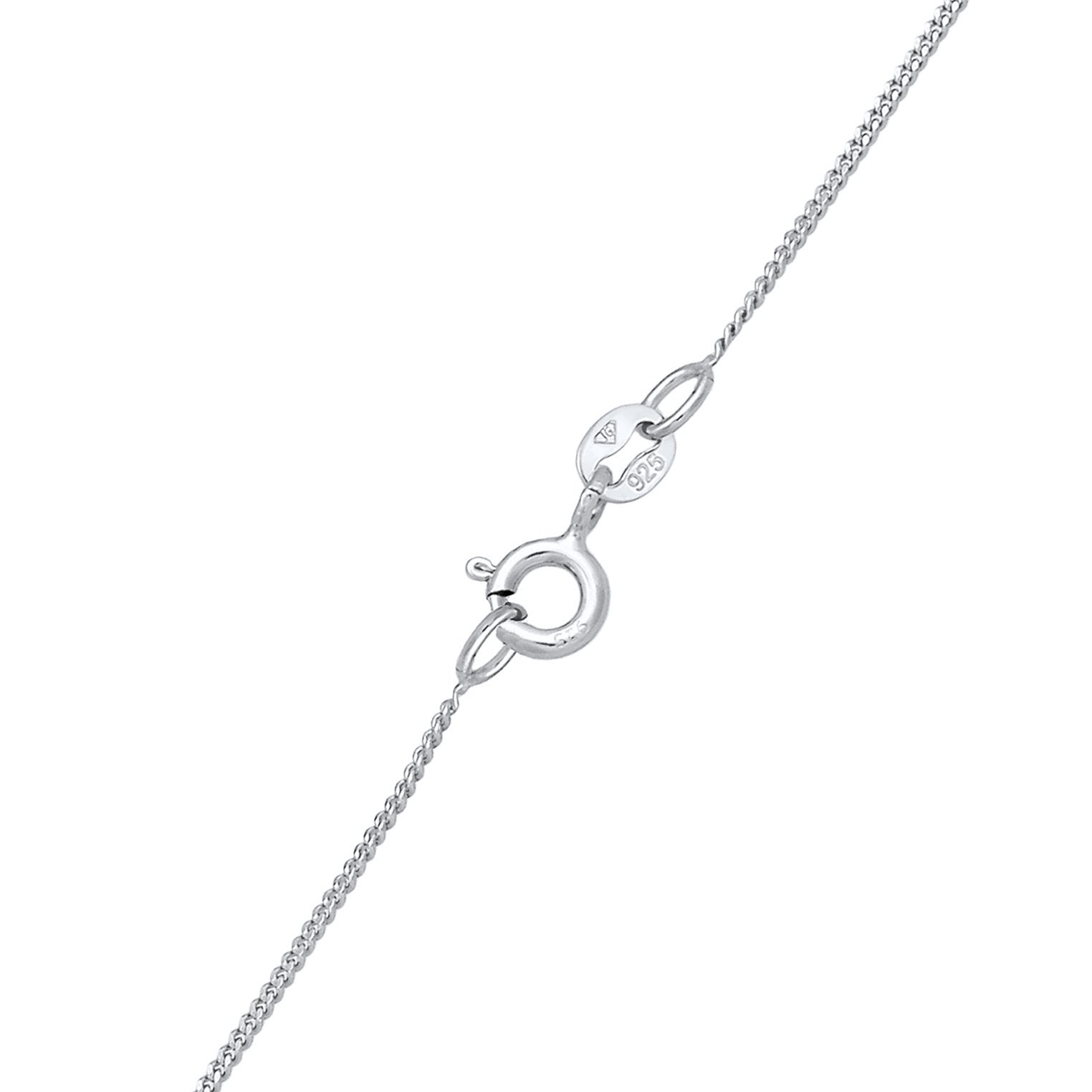 Silber - Elli | Halskette Infinity Anhänger | Mit Kristallen von Swarovski® (Weiß) | 925er Sterling Silber