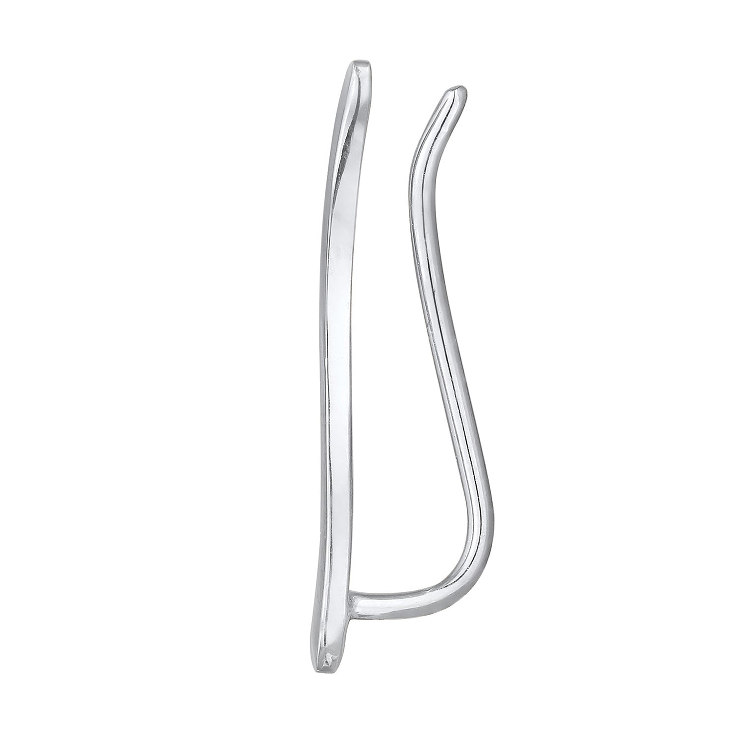 Silber - Elli | Earclimber Geschwungen | 925er Sterling Silber