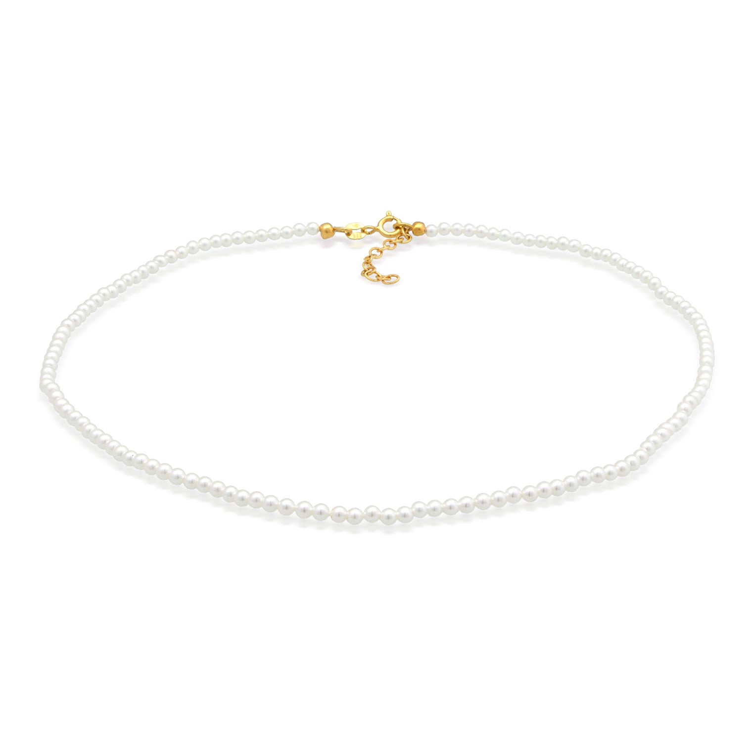 Gold - Elli | Choker | Muschelkernperlen | 925er Sterling Silber vergoldet
