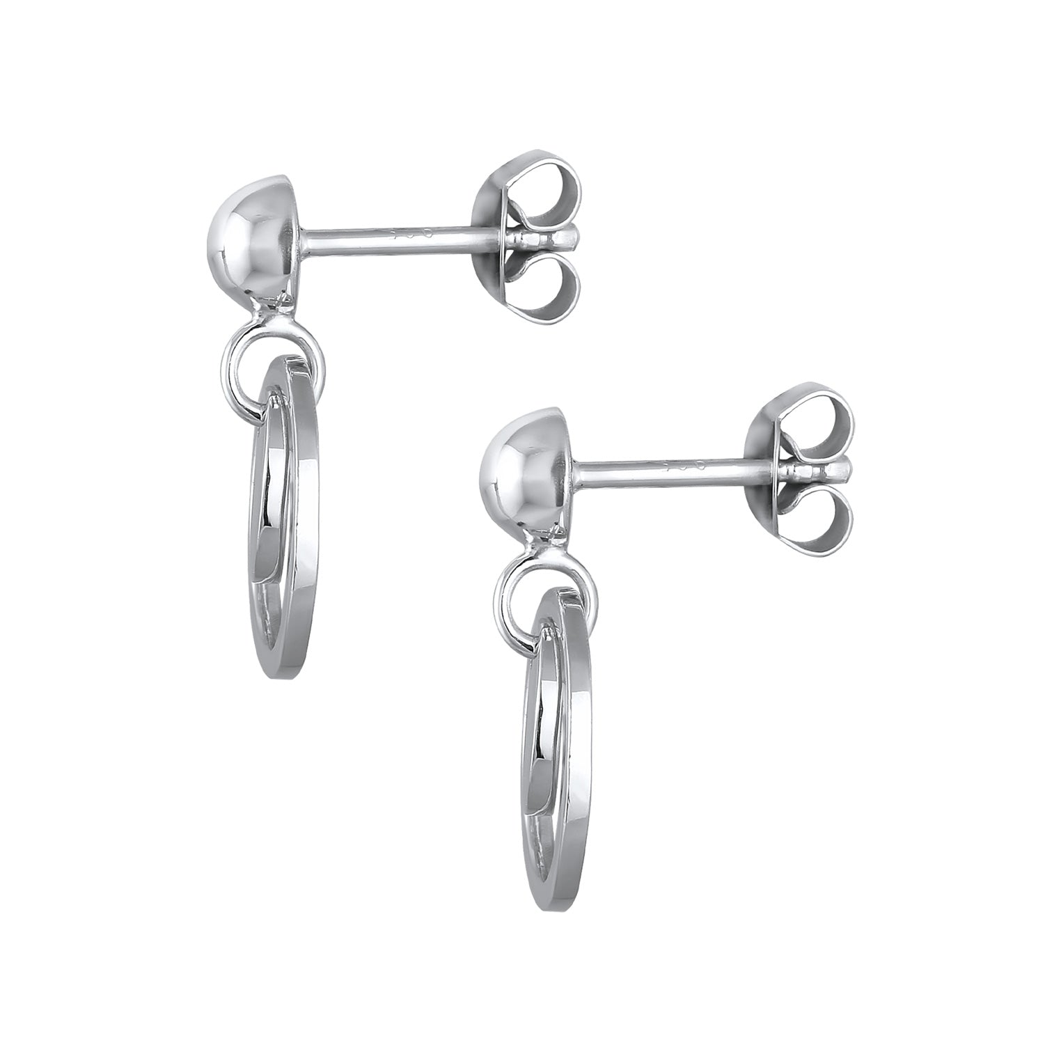 Silber - Elli | Ohrhänger Kreis Geo | 925er Sterling Silber