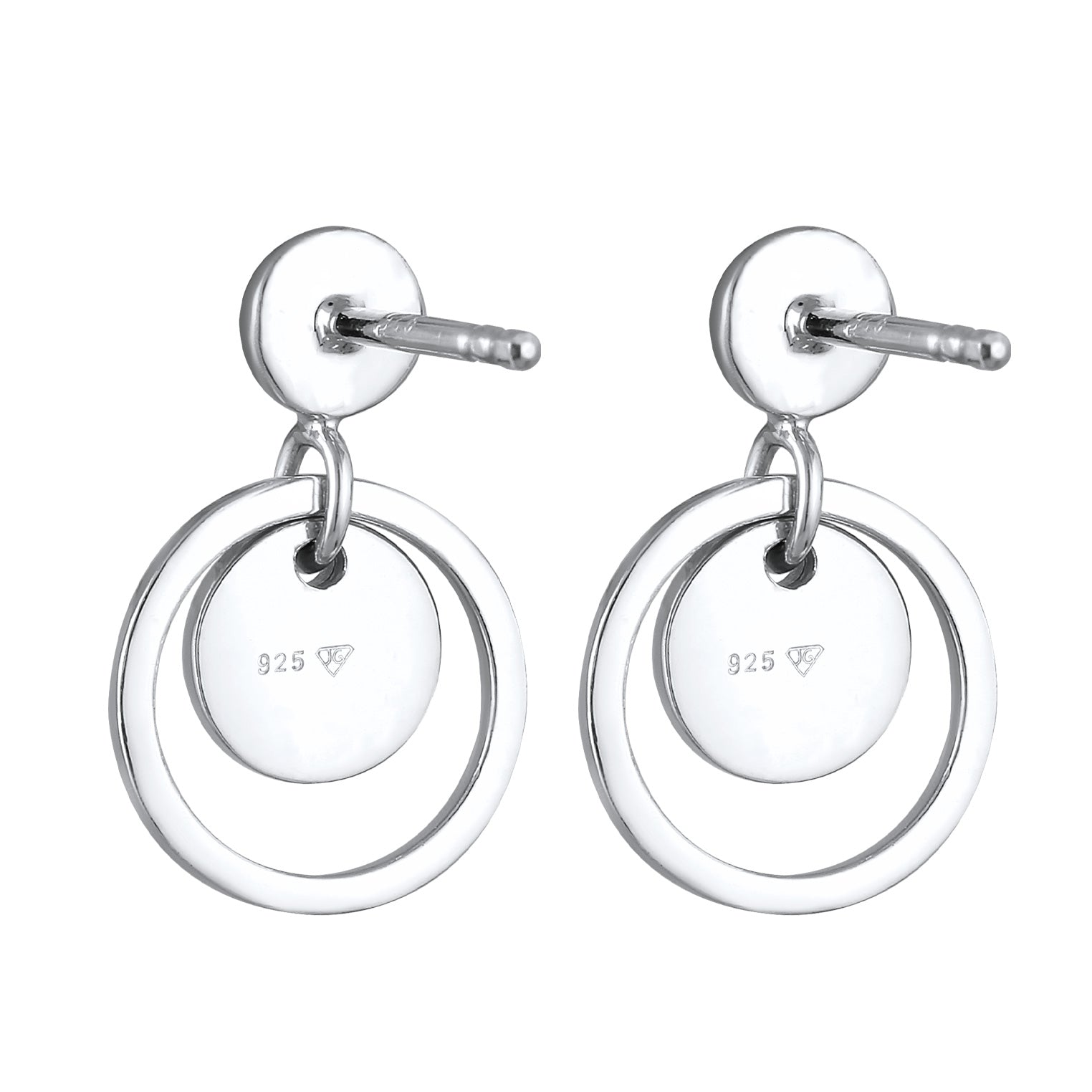 Silber - Elli | Ohrhänger Kreis Geo | 925er Sterling Silber