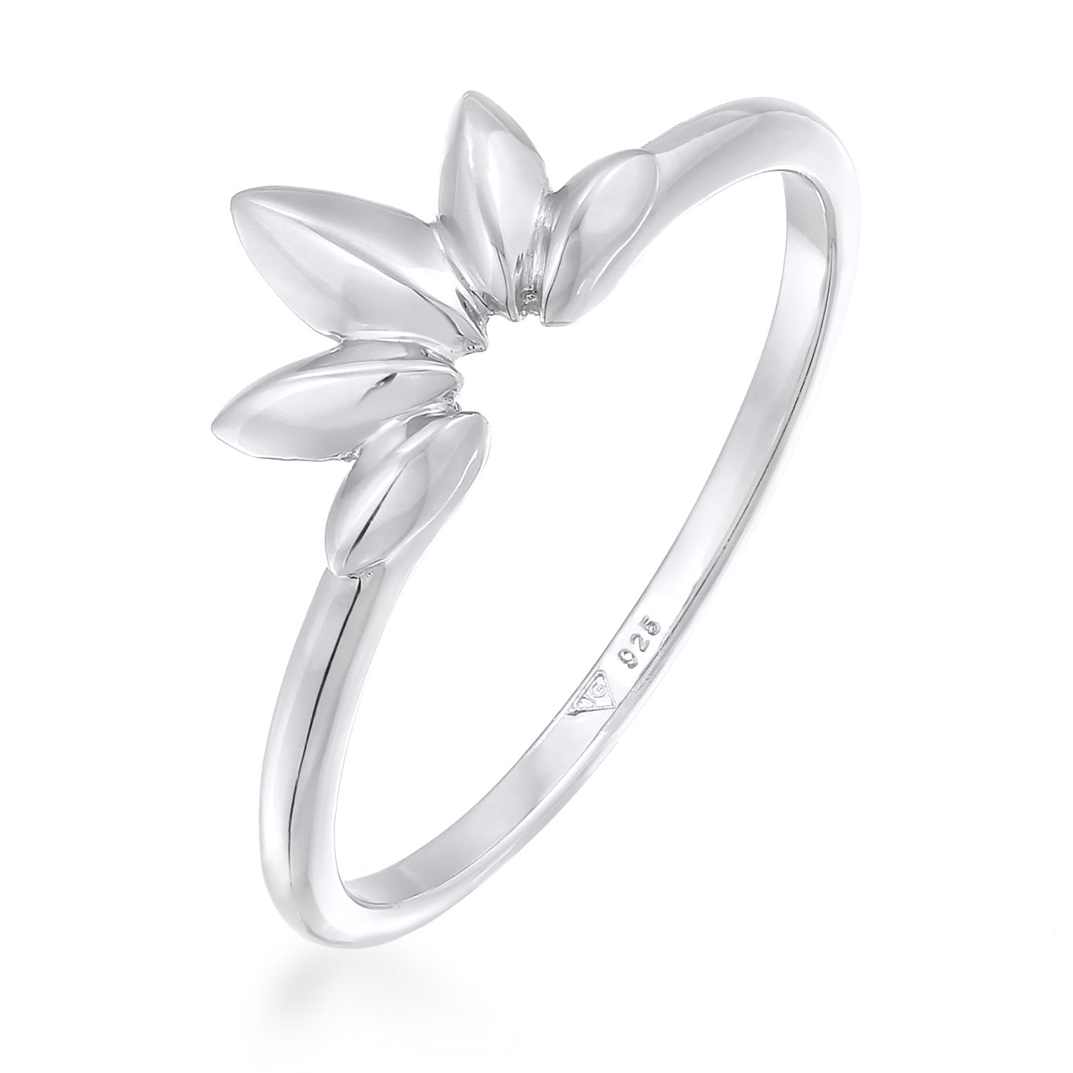 Silber - Elli | Ring Blatt | 925er Sterling Silber