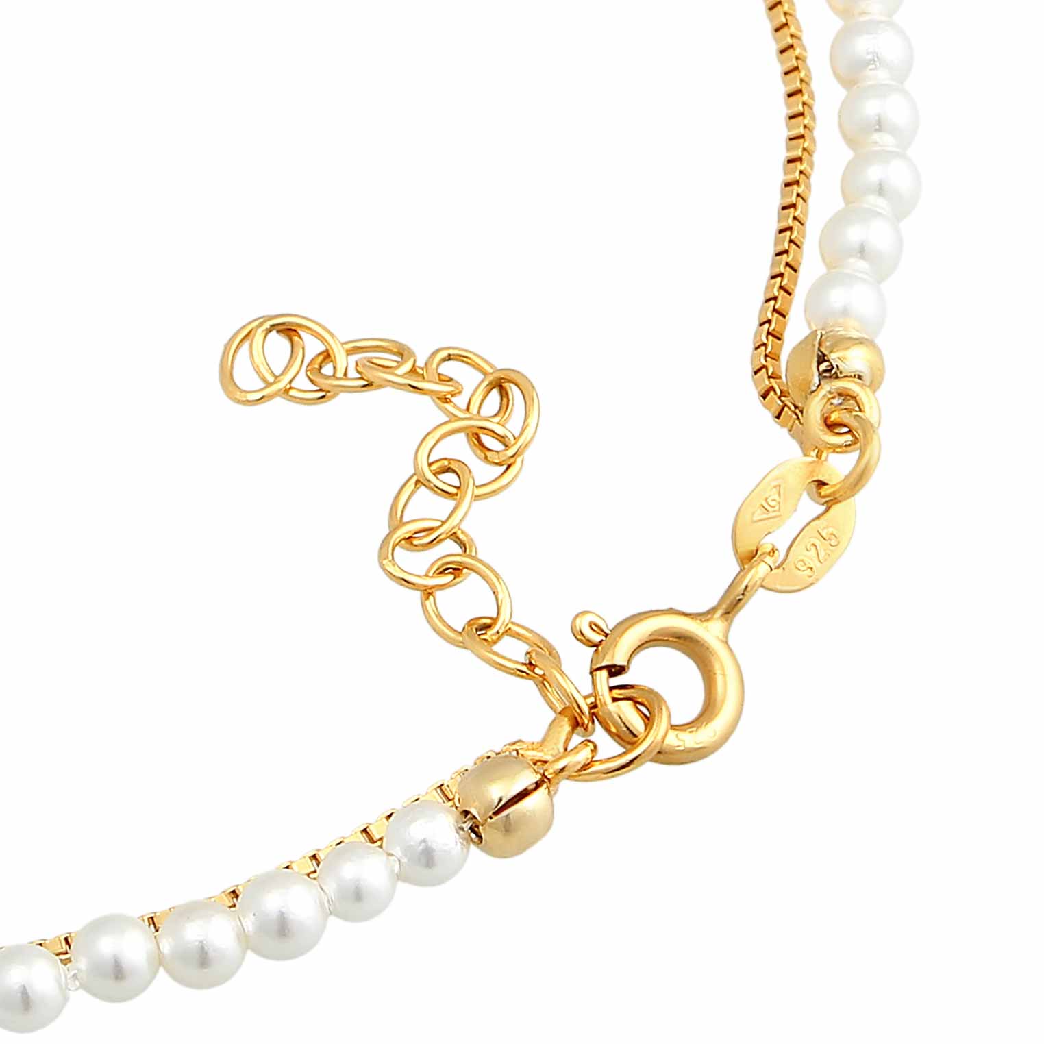 Gold - Elli | Layer-Armband Klassisch | 925er Sterling Silber Vergoldet