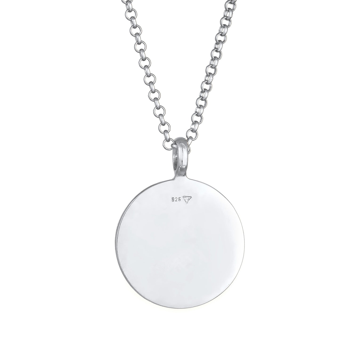 Silber - Elli | Halskette Plättchen Taube | 925er Sterling Silber