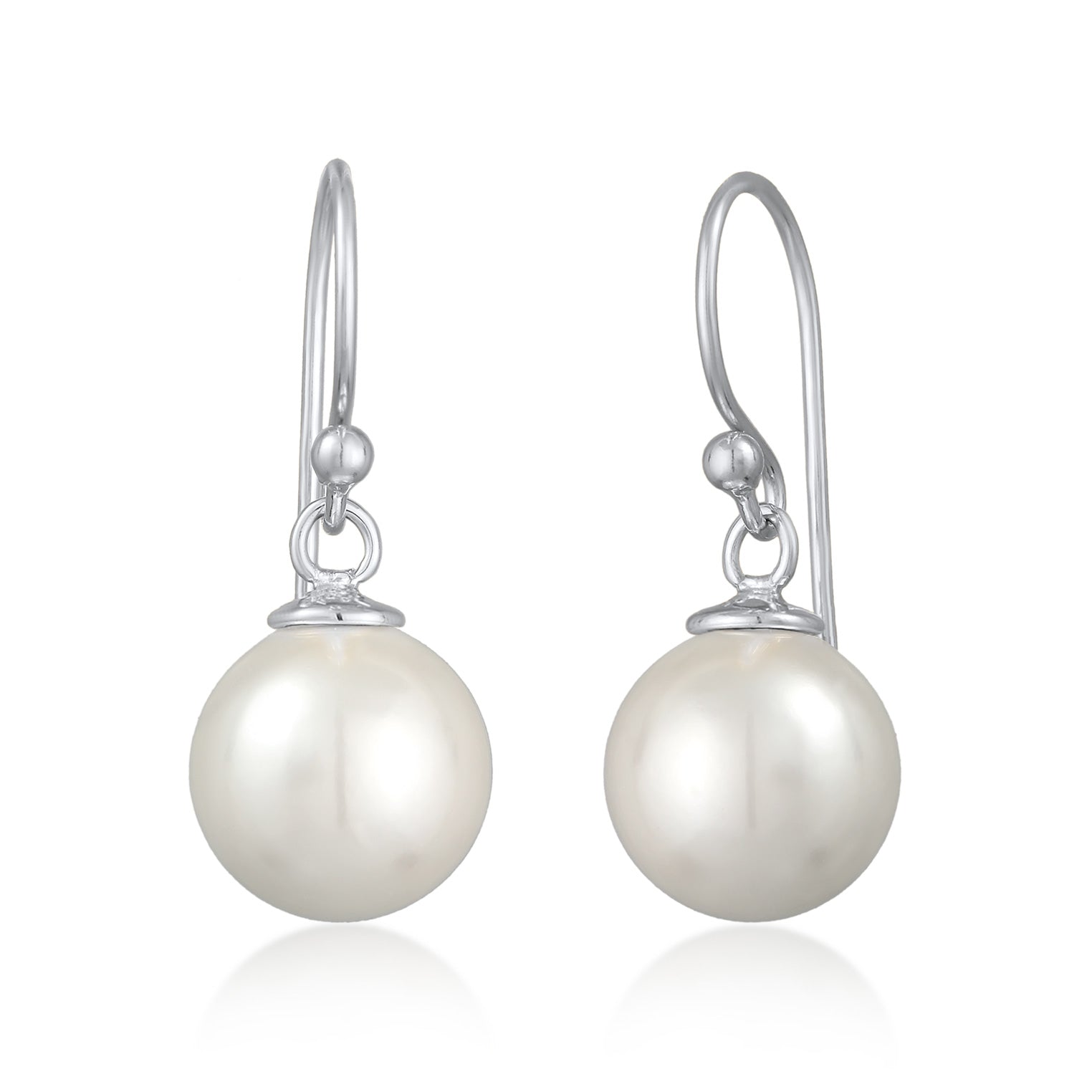 Silber - Elli | Ohrhänger Klassisch | Muschelkernperle | 925er Sterling Silber