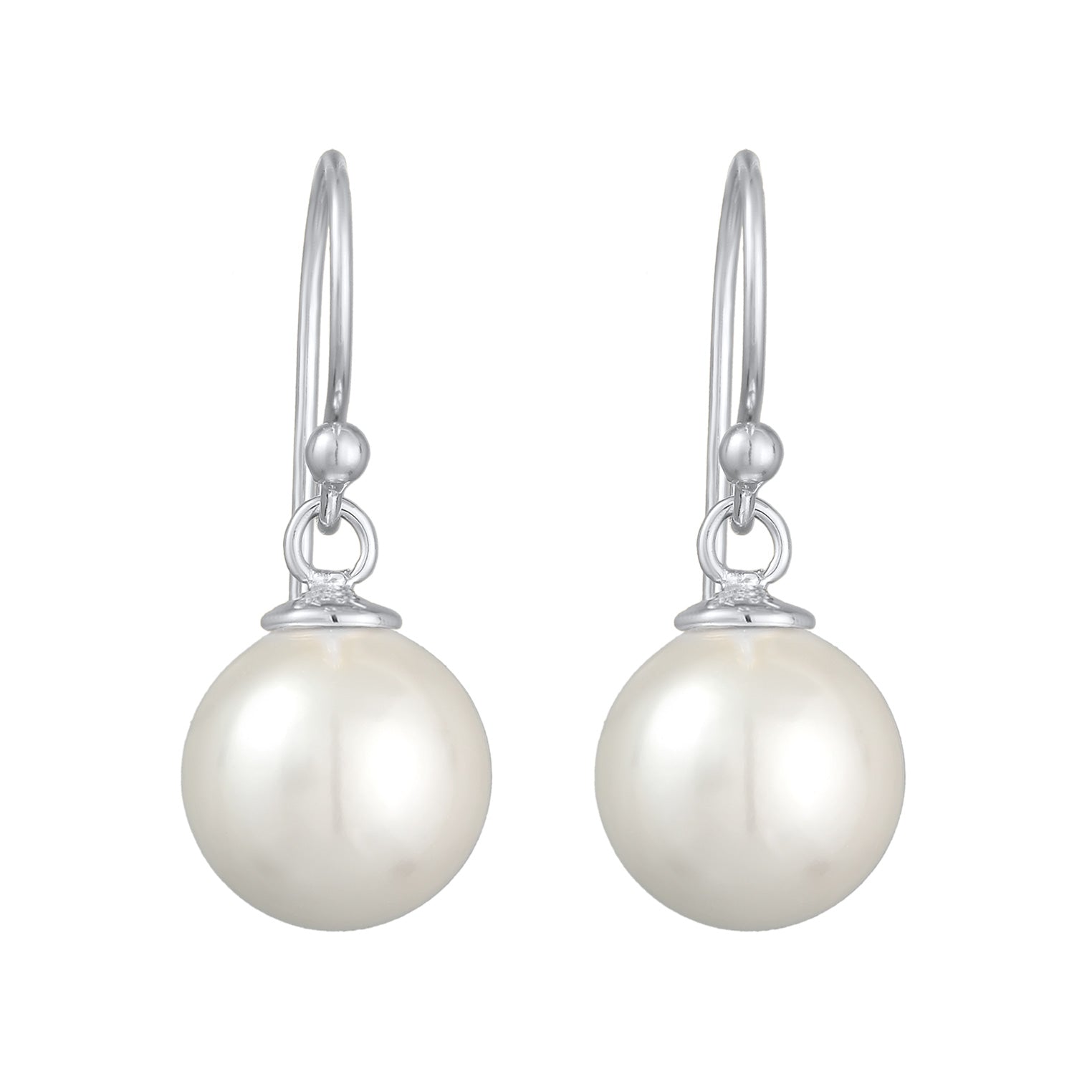 Silber - Elli | Ohrhänger Klassisch | Muschelkernperle | 925er Sterling Silber