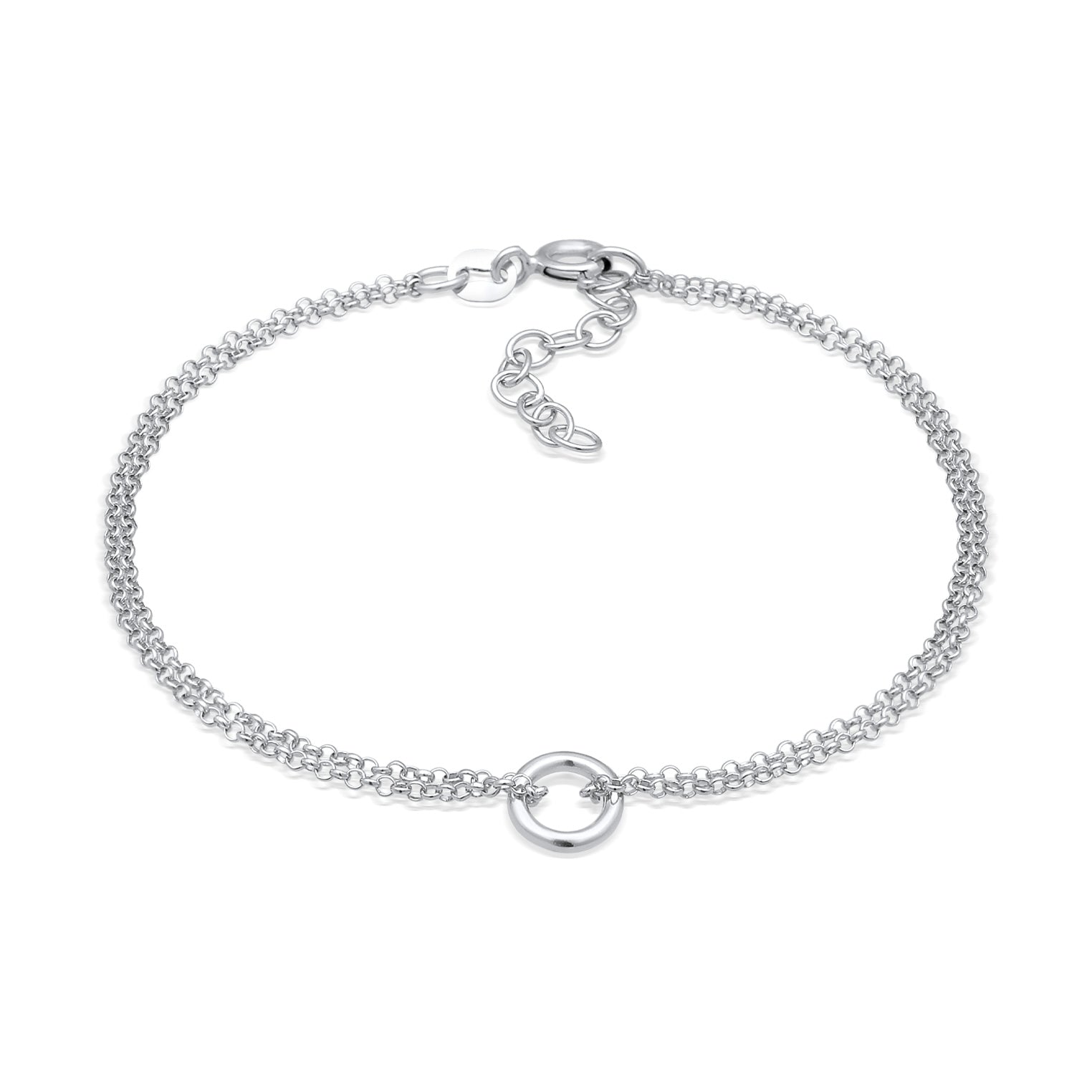 Silber - Elli | Armband Kreis Geo | 925er Sterling Silber
